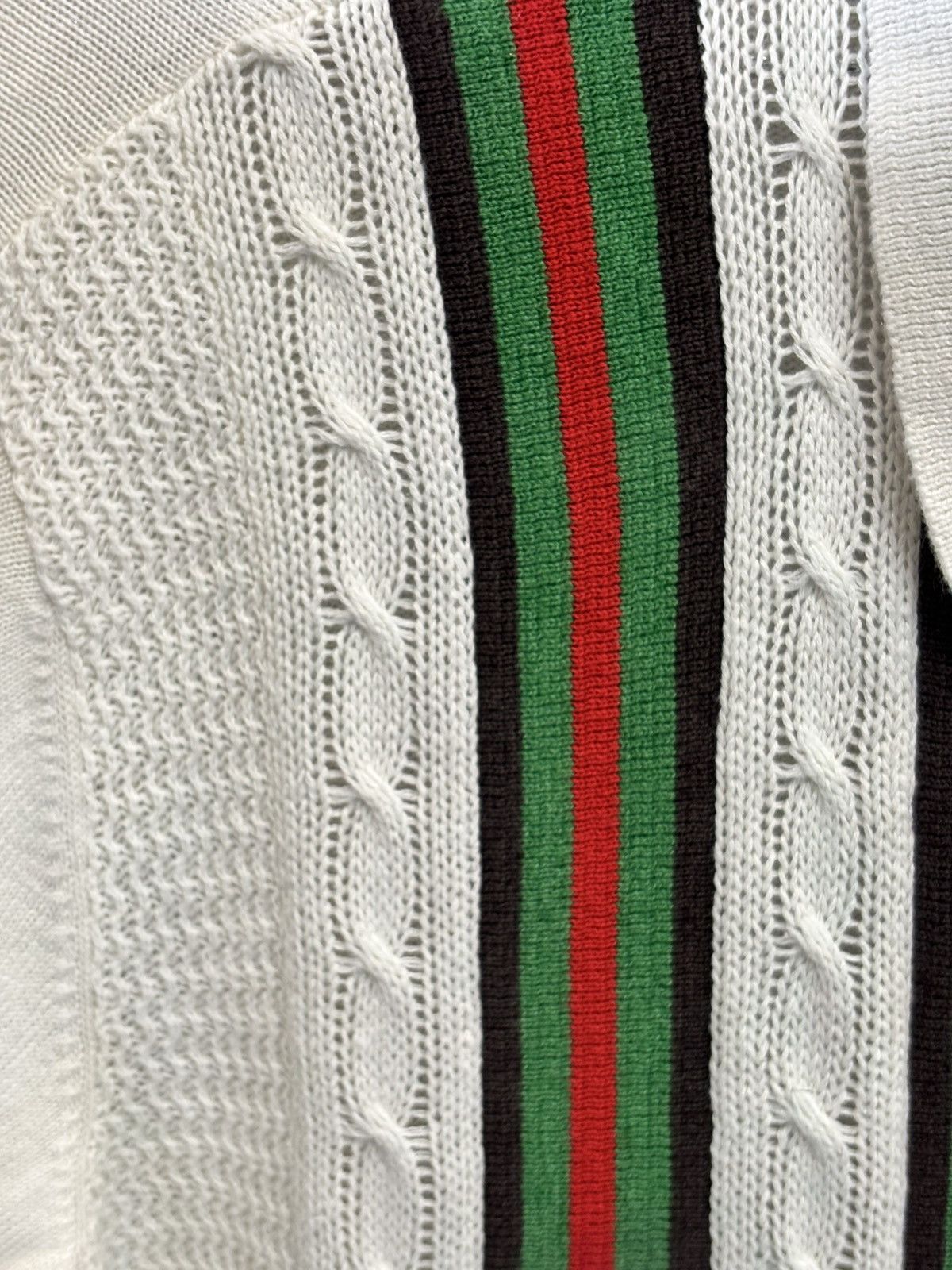 Gucci GUCCI STRIPE SS BUTTONED WOOL KNIT POLO SHIRT SIZE M Size US M / EU 48-50 / 2 - 2 Thumbnail