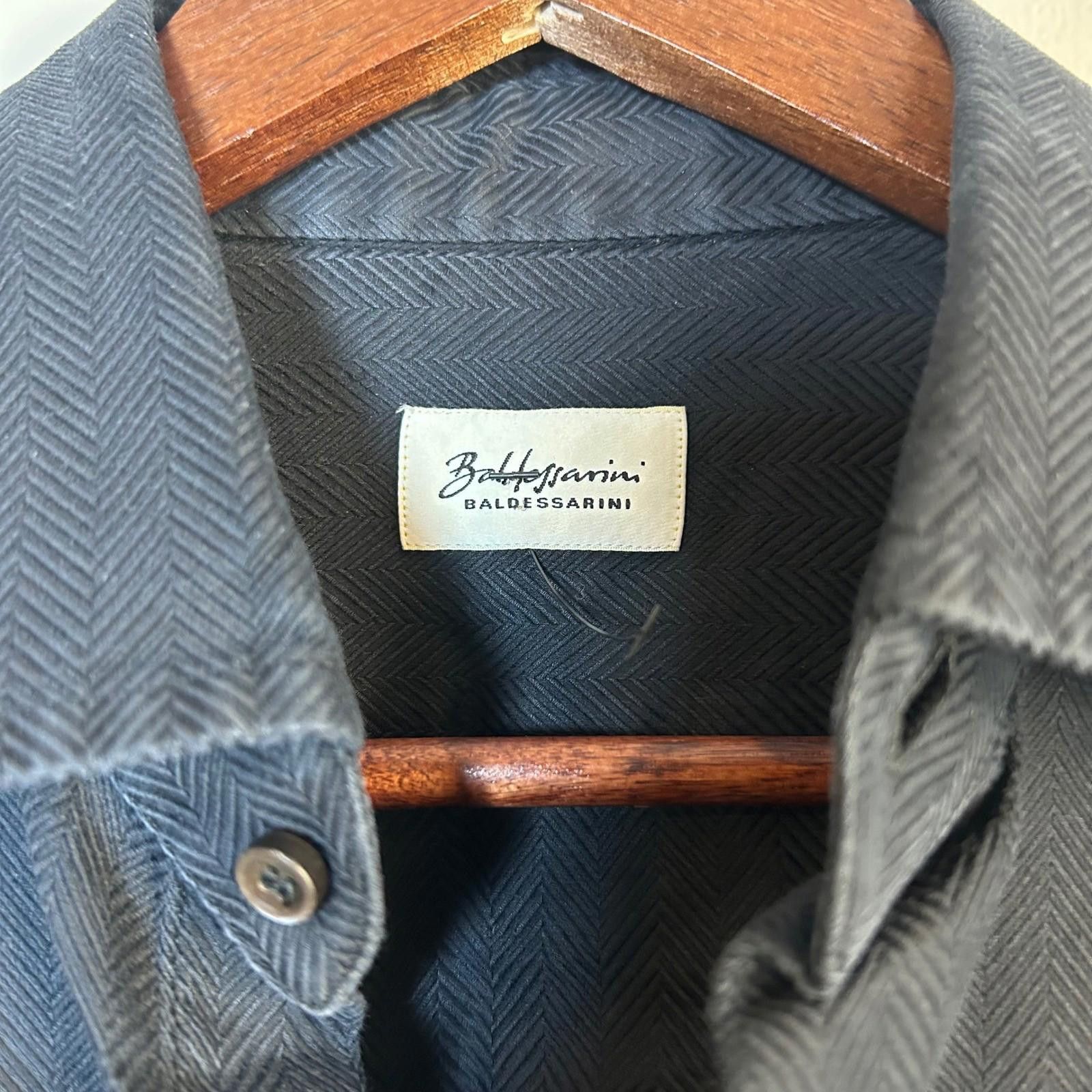Baldessarini Baldessarini Button Down Shirt Men Medium Black Herringbone Size 38R - 3 Thumbnail