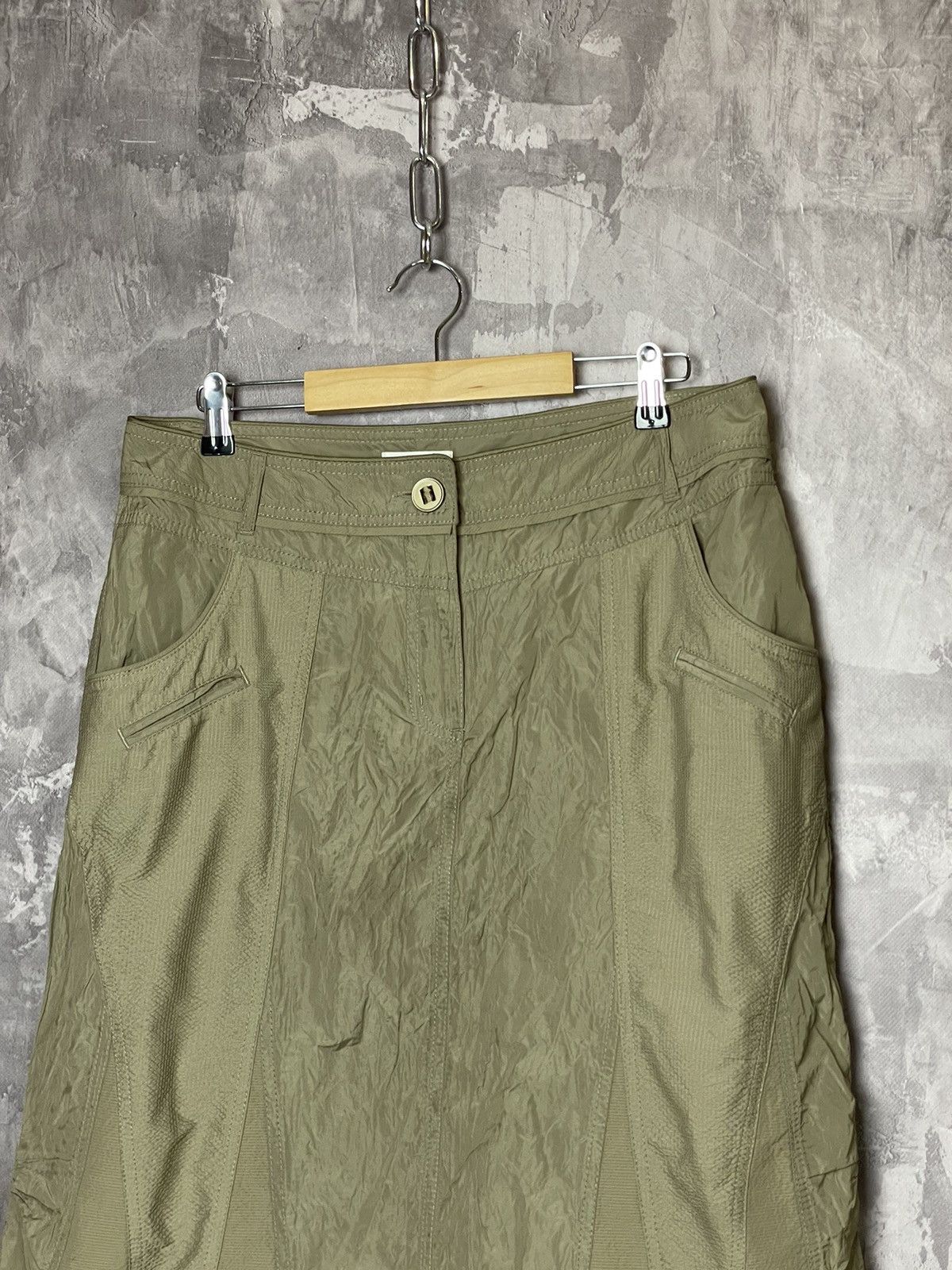Japanese Brand × Vintage VINTAGE JAPANESE STYLE NYLON MID SKIRT Size 35" - 2 Thumbnail