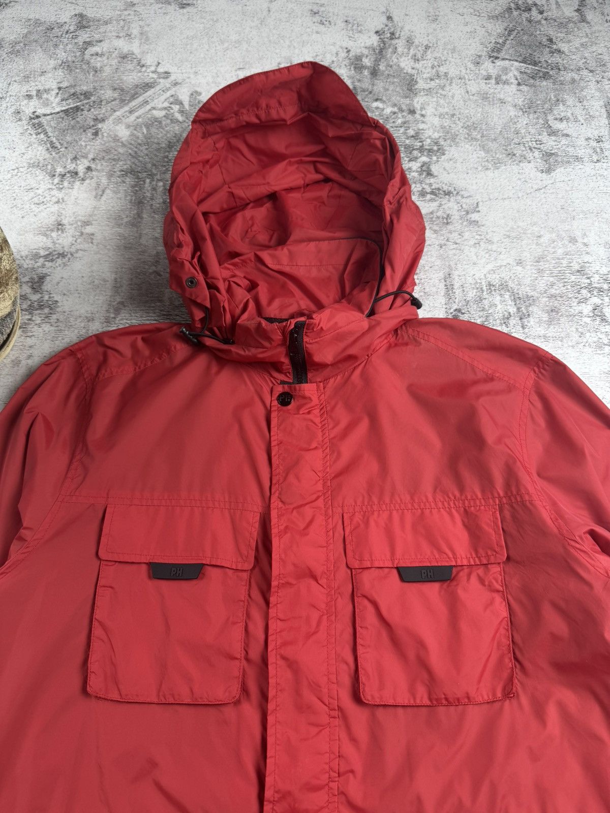Vintage Peaceful Hooligan Dudley Red Zip Men’s XL Nylon Pocket Jacket Winderbreaker Size US XL / EU 56 / 4 - 6 Thumbnail