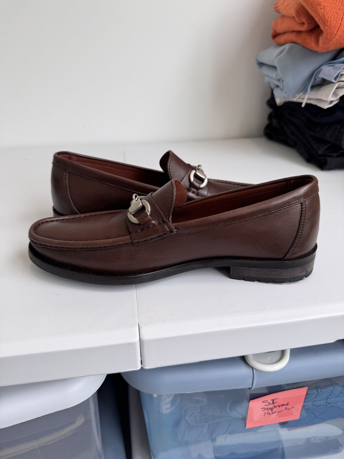 Allen Edmonds Arezzo Horsebit Loafers Brown Leather Size 9D display picture 3