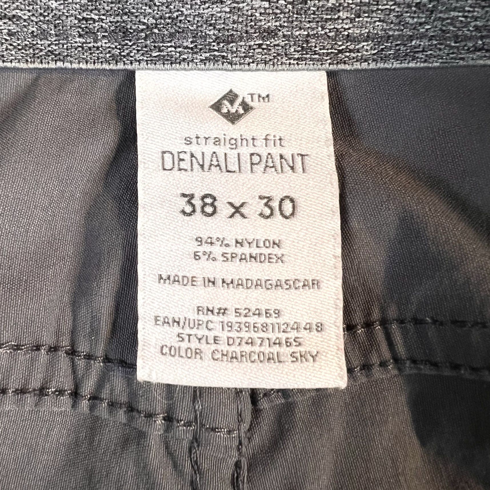 Vintage Denali Pants Mens 38x30 Gray Straight Fit Hiking Travel Stretch Athleisure Size US 38 / EU 54 - 3 Thumbnail