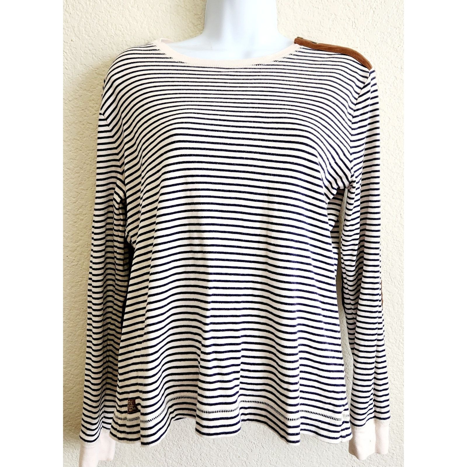 Other LRL Lauren Jeans Co Black Cream Stripes Top XL Long Sleeves Size XL / US 12-14 / IT 48-50 - 1 Thumbnail