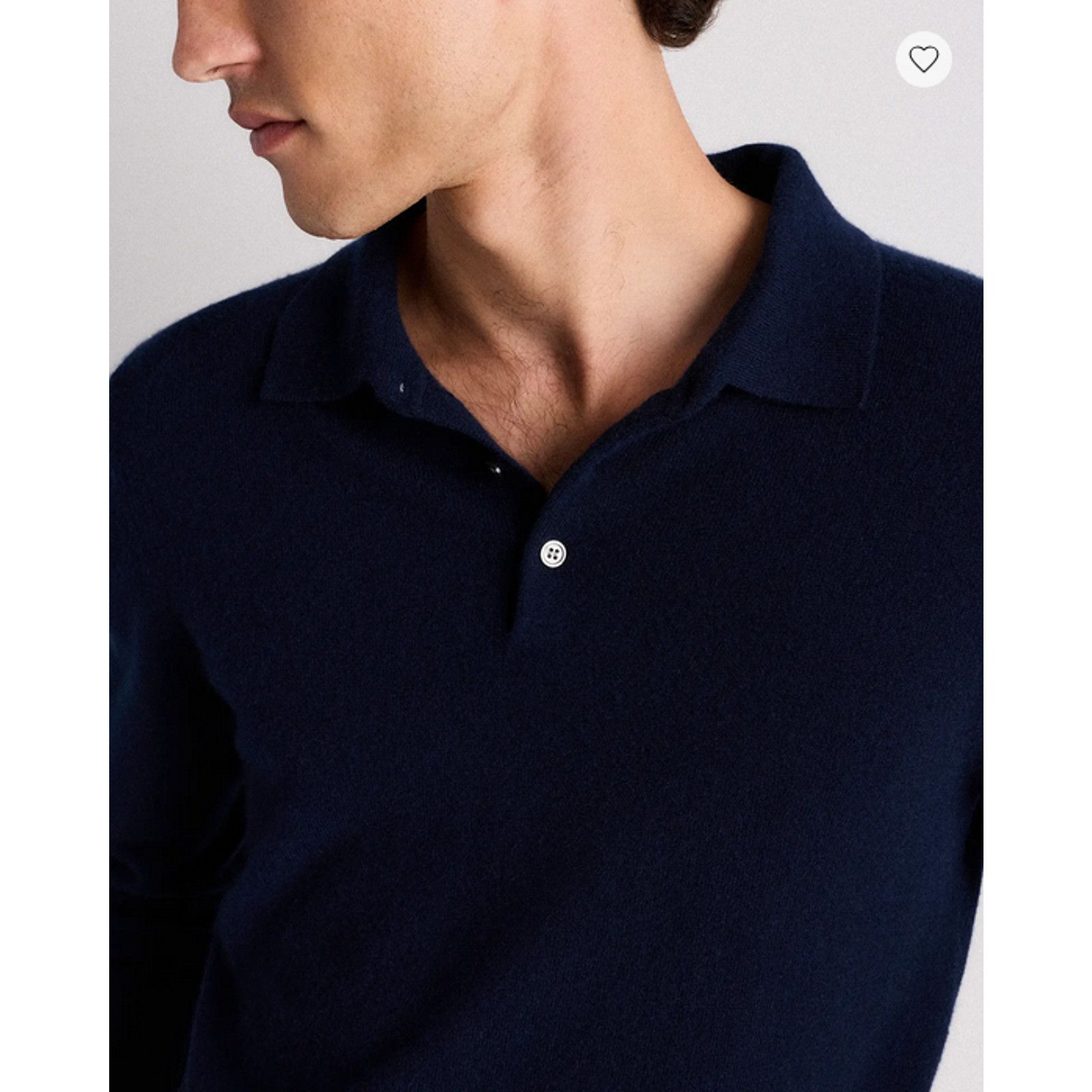 Quince Quince Mens Cashmere Polo Sweater True Navy Size L NWT Size US L / EU 52-54 / 3 - 4 Thumbnail