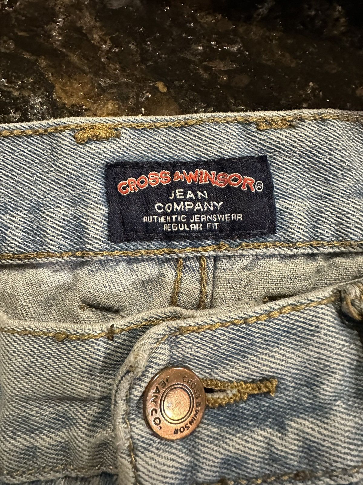 Vintage Vintage Cross & Winsor Blue Blowout Distressed Denim Size US 32 / EU 48 - 10 Thumbnail