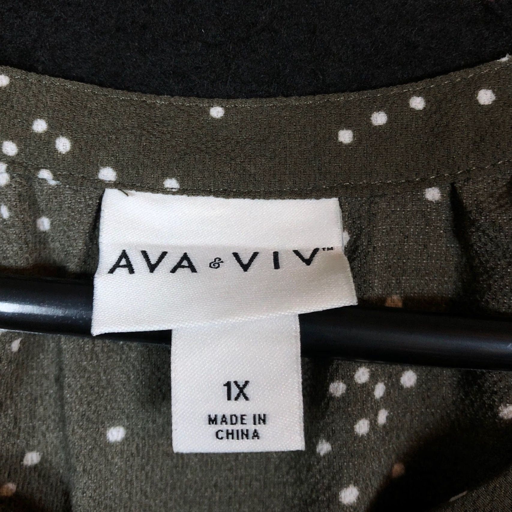 Vintage VINTAGE Ava & Viv Blouse Polka Dot Sleeveless 1X Green White Womens Casual Workwear Size XL / US 12-14 / IT 48-50 - 6 Thumbnail