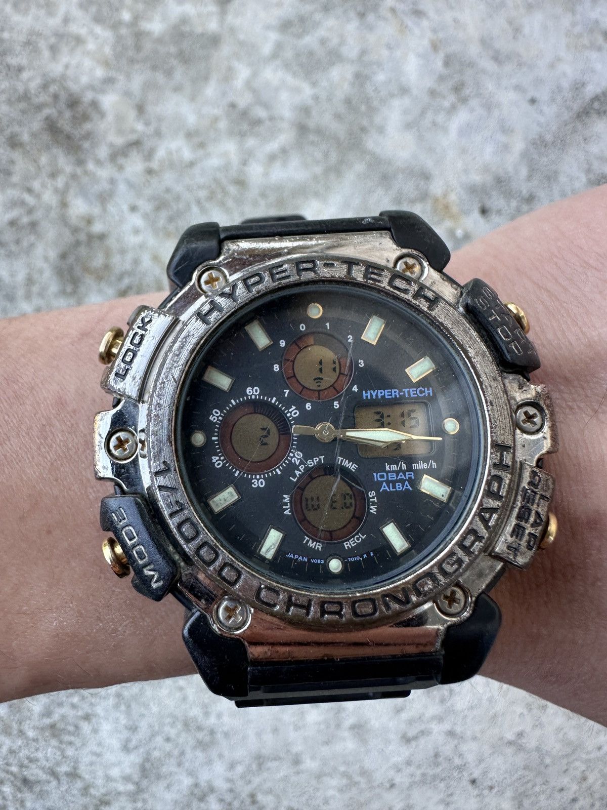 Seiko Seiko Alba Hyper-Tech V083-7010 CHRONOGRAPH Ana Digi Watch Size ONE SIZE - 5 Thumbnail