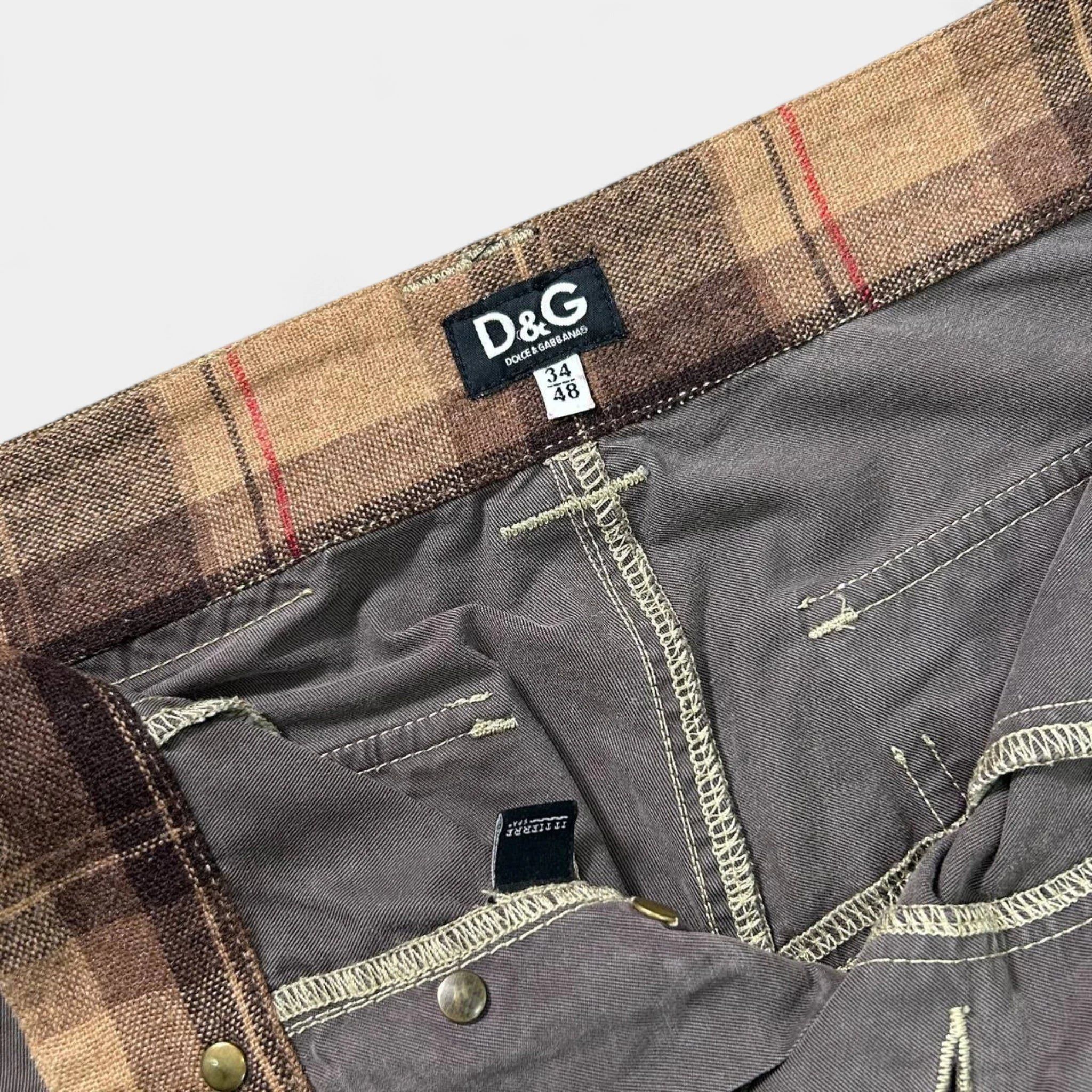 Dolce & Gabbana Dolce & Gabbana 2000s Brown Cargo Pants Size 28" / US 6 / IT 42 - 4 Thumbnail