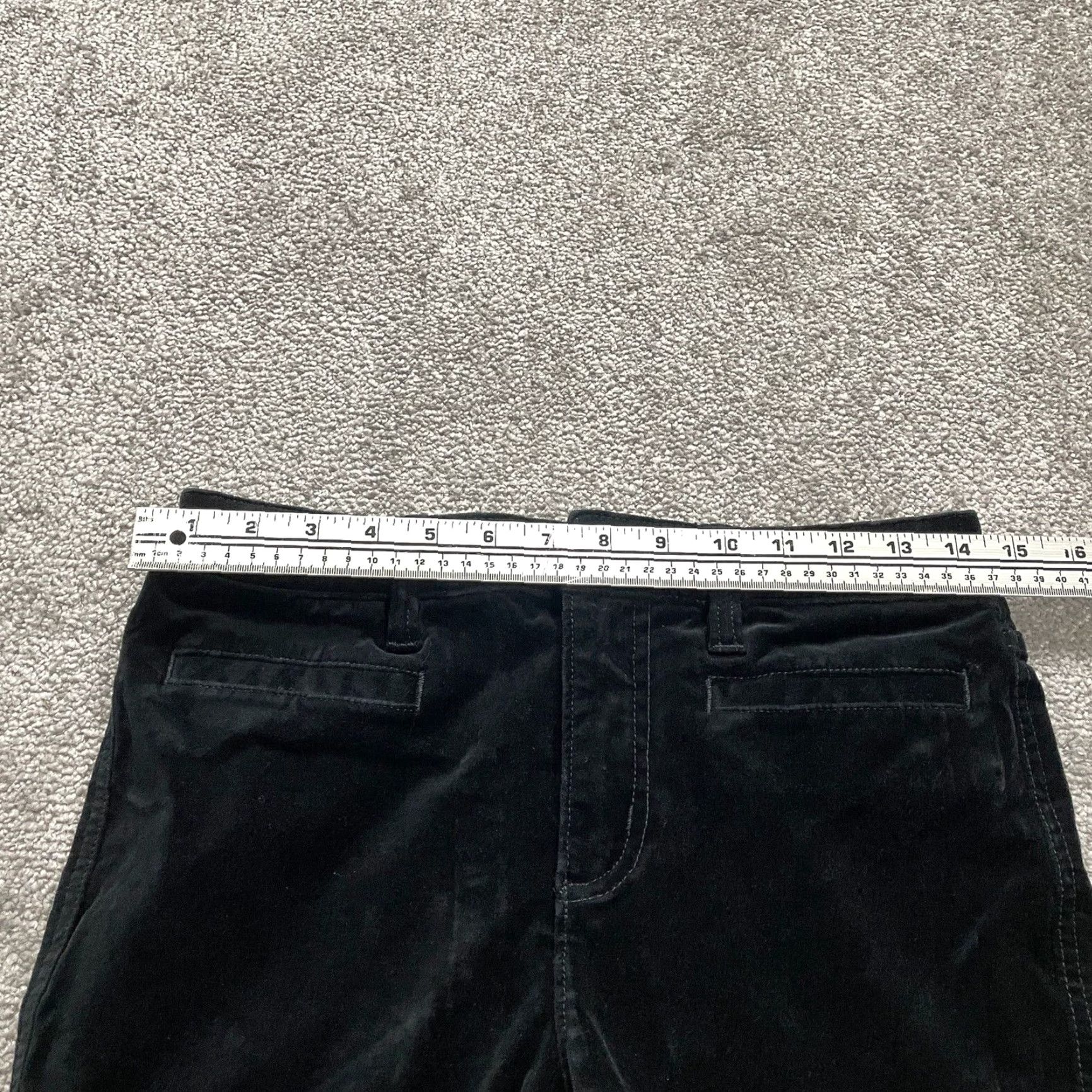 Lands' End Lands' End Women's Velvet Jeans Size 4 Black Mid Rise Slim Fit 29x31 Size 27" / US 4 / IT 40 - 5 Thumbnail