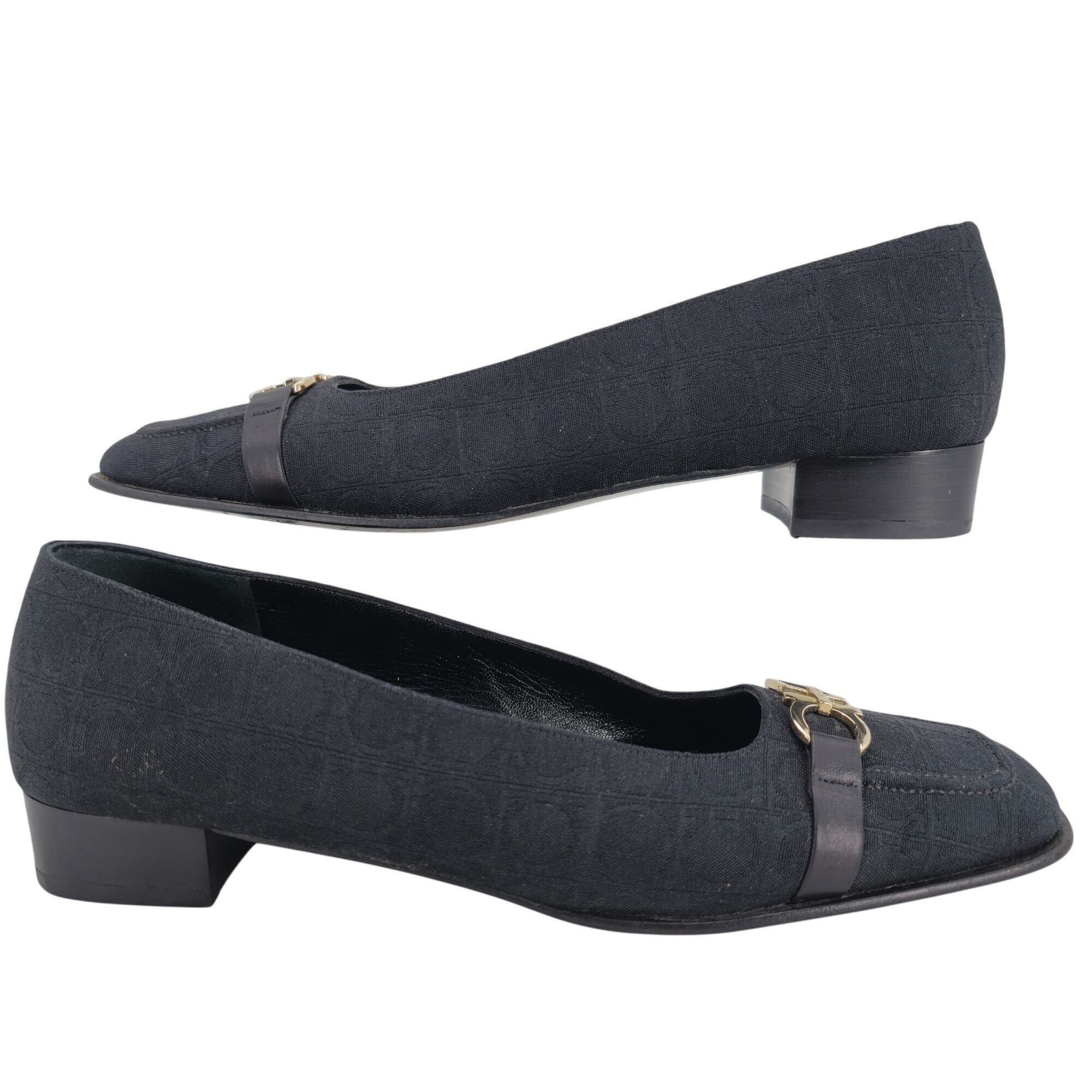 Salvatore Ferragamo Salvatore Ferragamo Italy Womens 8AA Black Signature Gancini Size US 8 / IT 38 - 4 Thumbnail