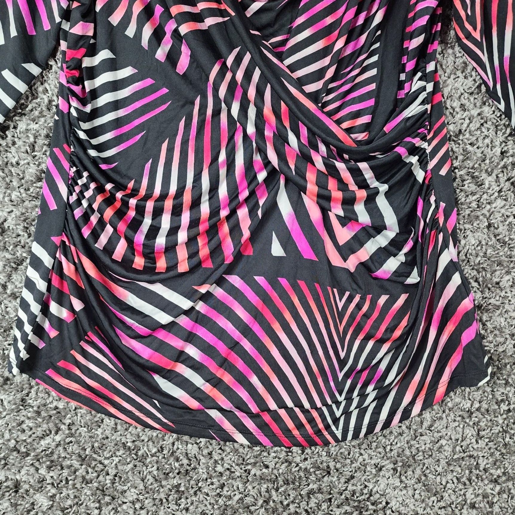 Worthington Worthington Womens Purple Blouse XL Flowy Size XL / US 12-14 / IT 48-50 - 2 Thumbnail