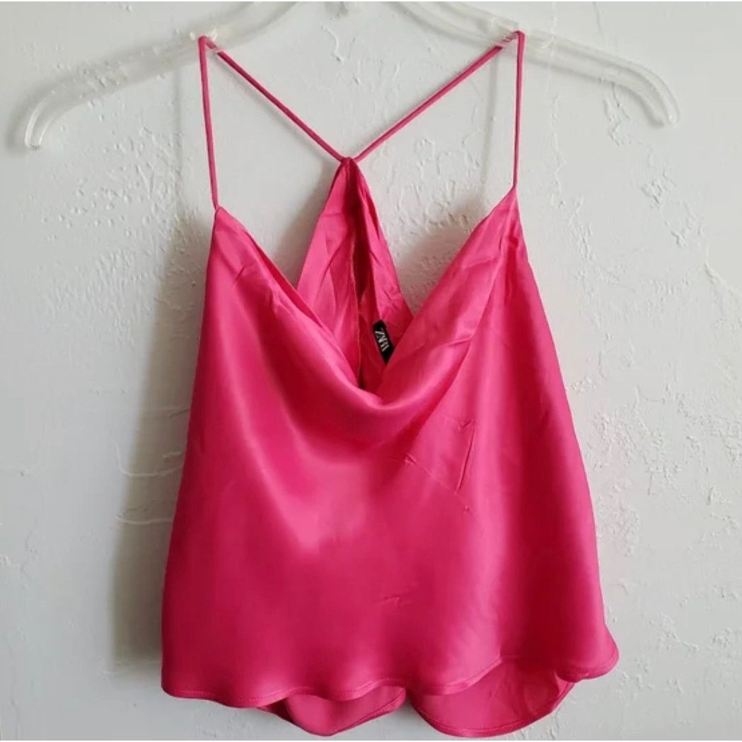Zara ZARA SATIN CAMISOLE LIGHT FUCHSIA Size M / US 6-8 / IT 42-44 - 1 Thumbnail
