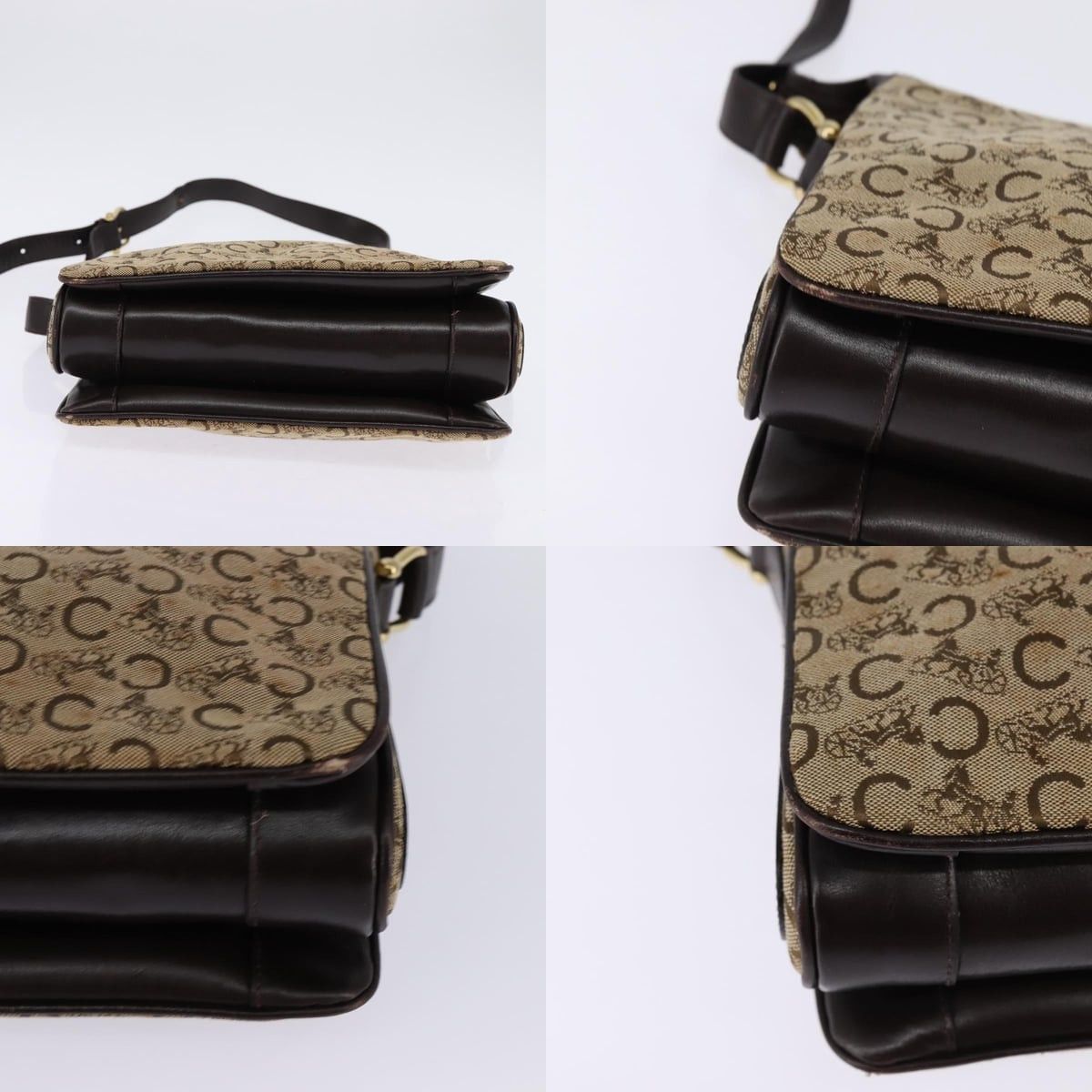 Celine CELINE C Sulky Shoulder Bag Canvas Brown Gold Size ONE SIZE - 10 Thumbnail