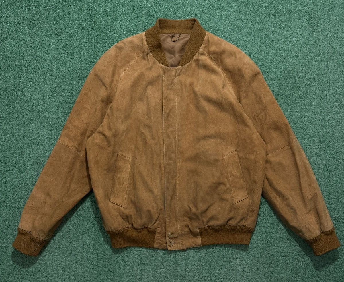 Burberry Burberrys Leather Brown Jacket Vintage 90s Size US XL / EU 56 / 4 - 1 Thumbnail