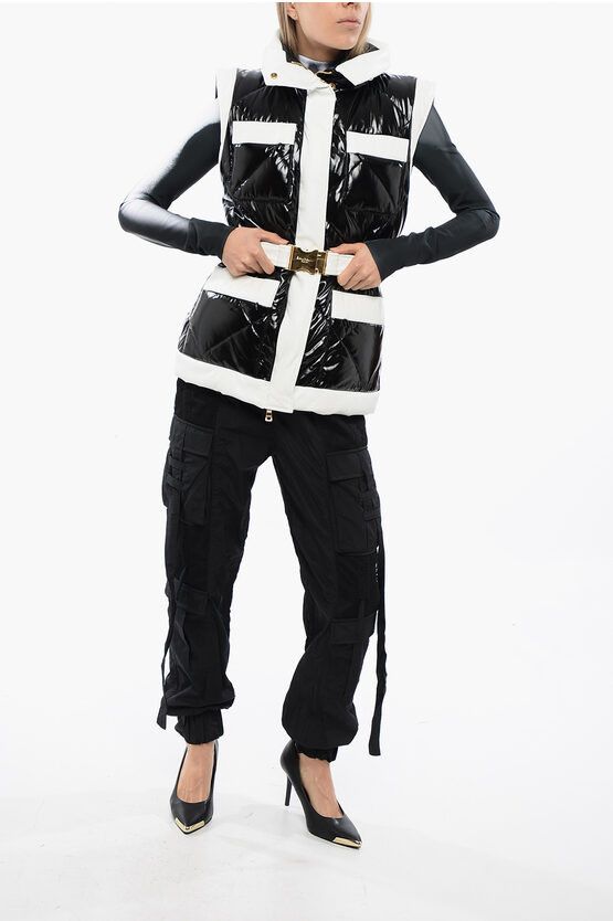 o1y0525 Shell Vest in Black/White