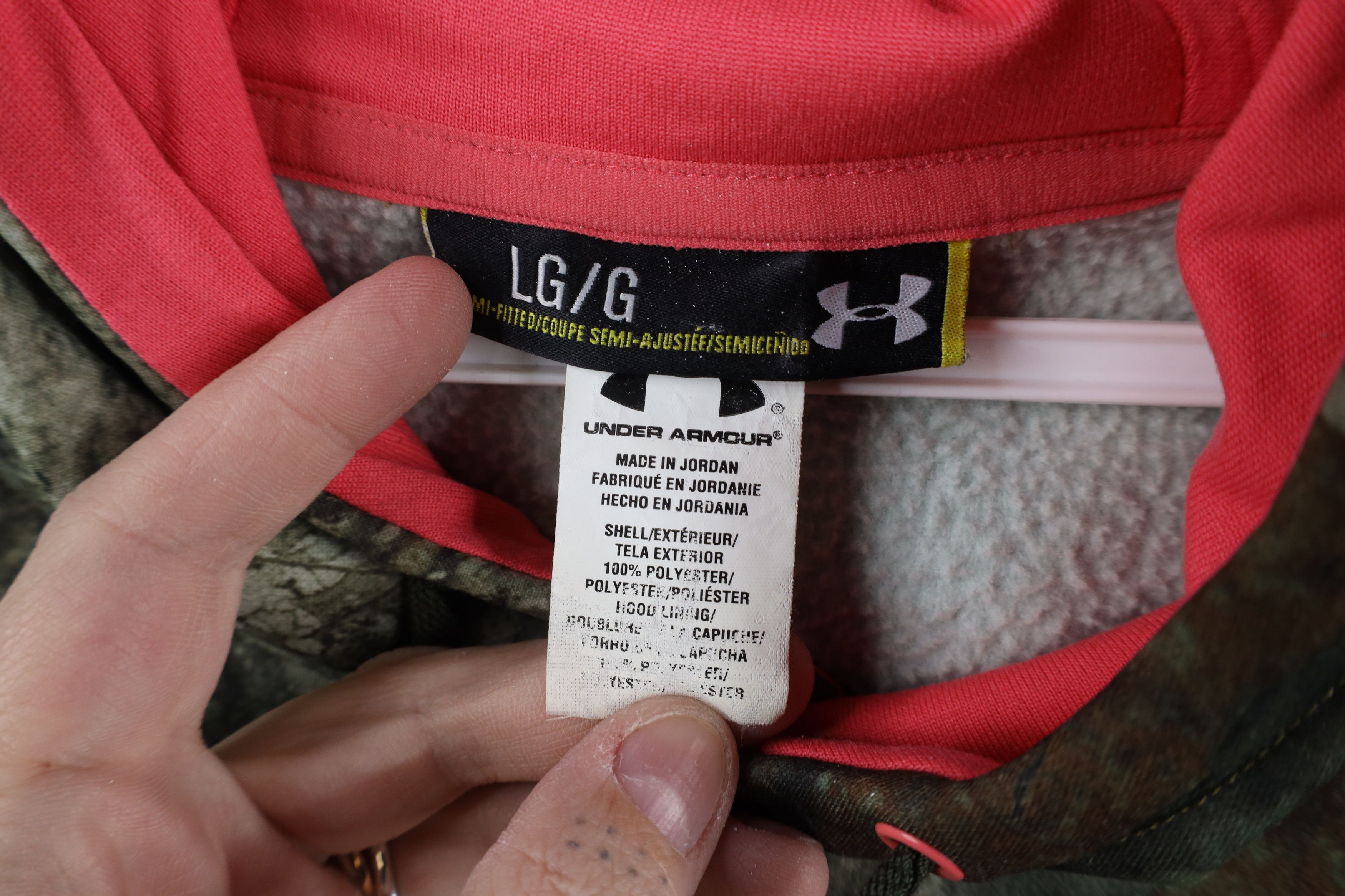 Under Armour × Vintage Under Armour Big Logo Mossy Oak Camouflage Hoodie Sweatshirt Size US L / EU 52-54 / 3 - 6 Thumbnail