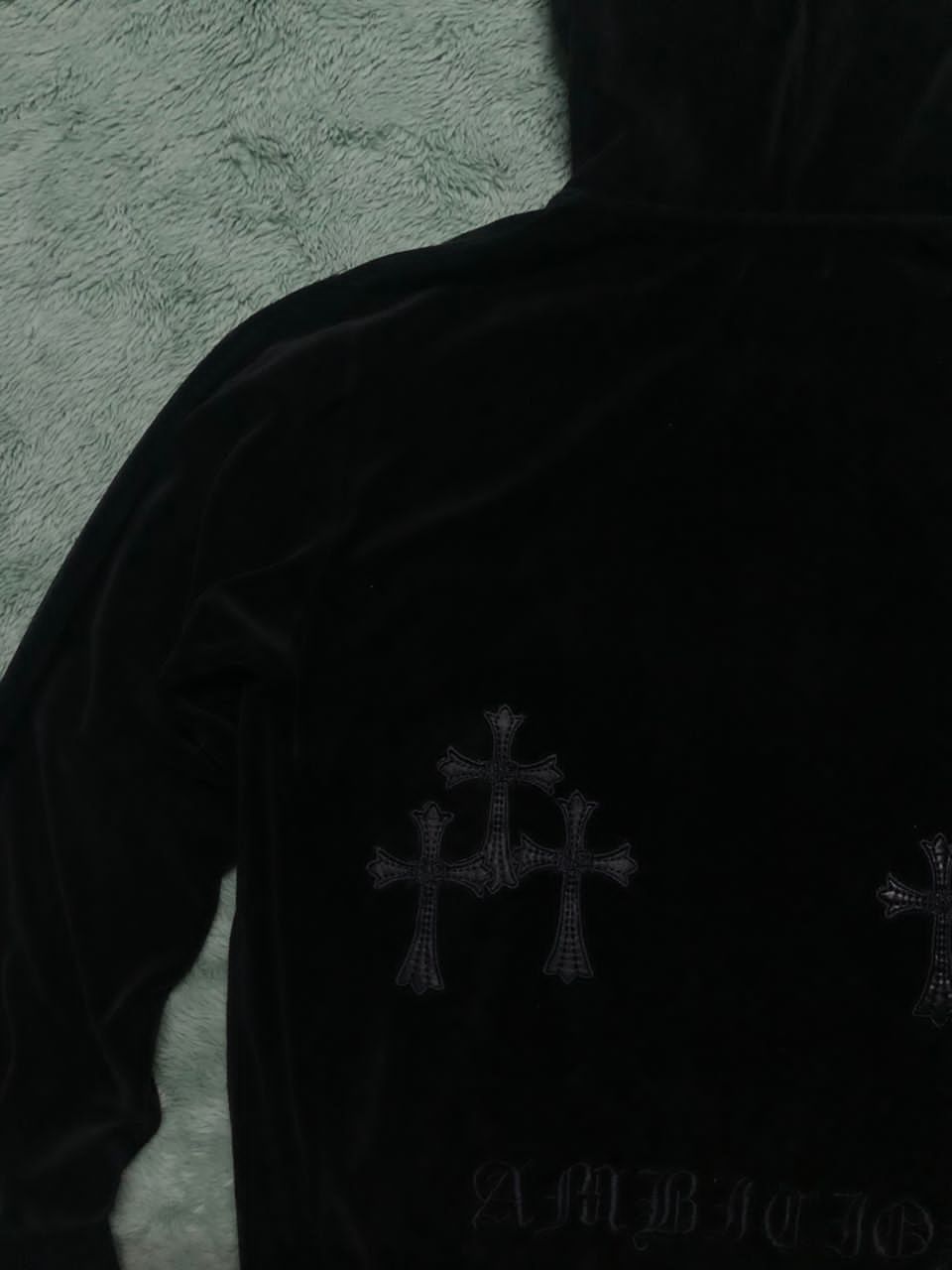 Affliction Y2K BE AMBITION CROSS HOODIE ZIPPER VELVET Size US L / EU 52-54 / 3 - 13 Thumbnail