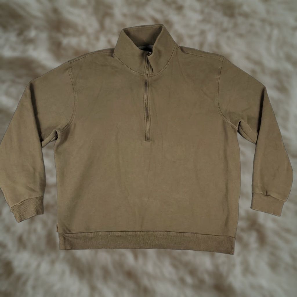 Lululemon Lululemon Sweatshirt Mens Medium Brown Steady State 1/2 Zip Pullover Mock Neck Size US M / EU 48-50 / 2 - 1 Thumbnail