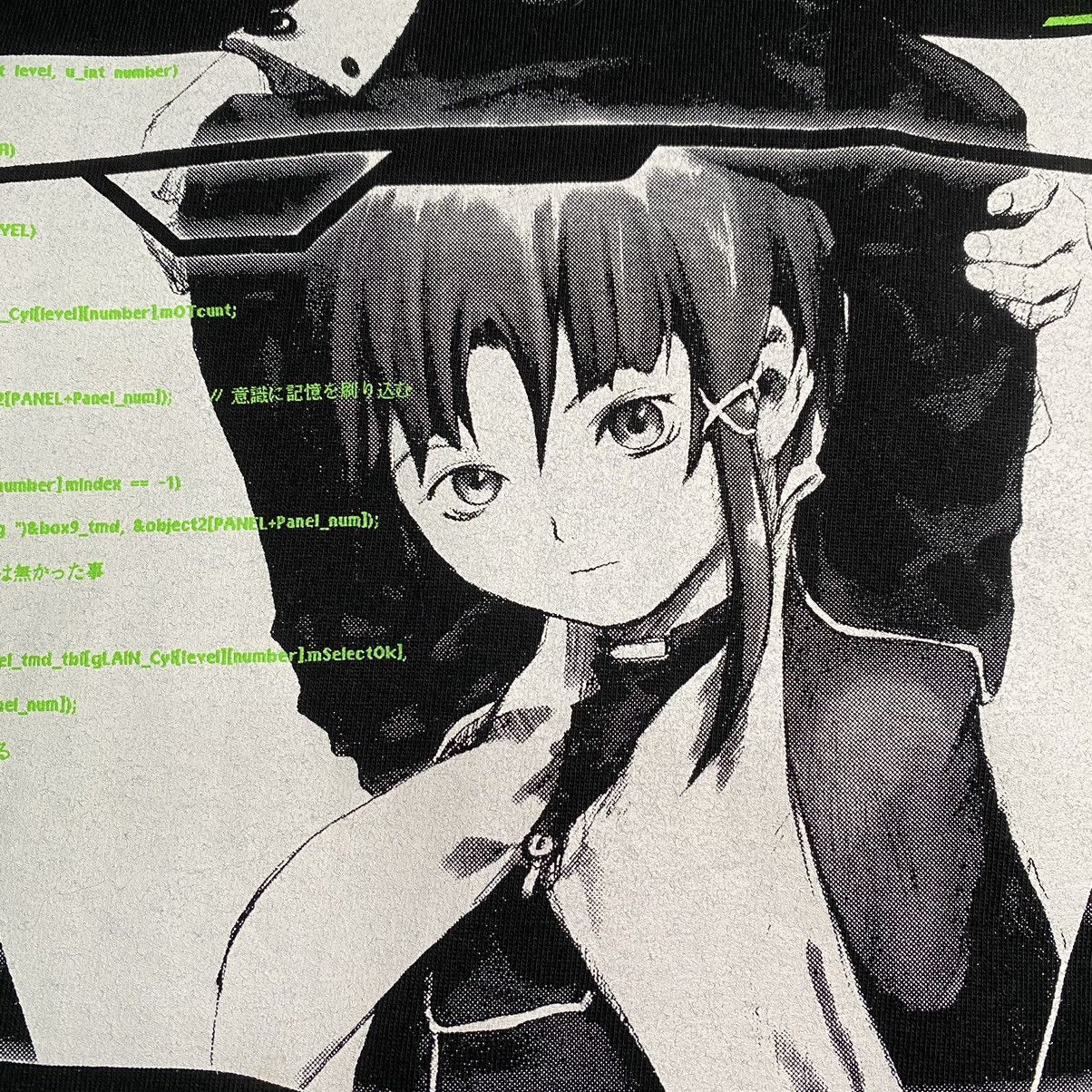 Anime RARE🔥 Serial Experiments Lain Cyberpunk Anime T Shirt Size US L / EU 52-54 / 3 - 12 Thumbnail