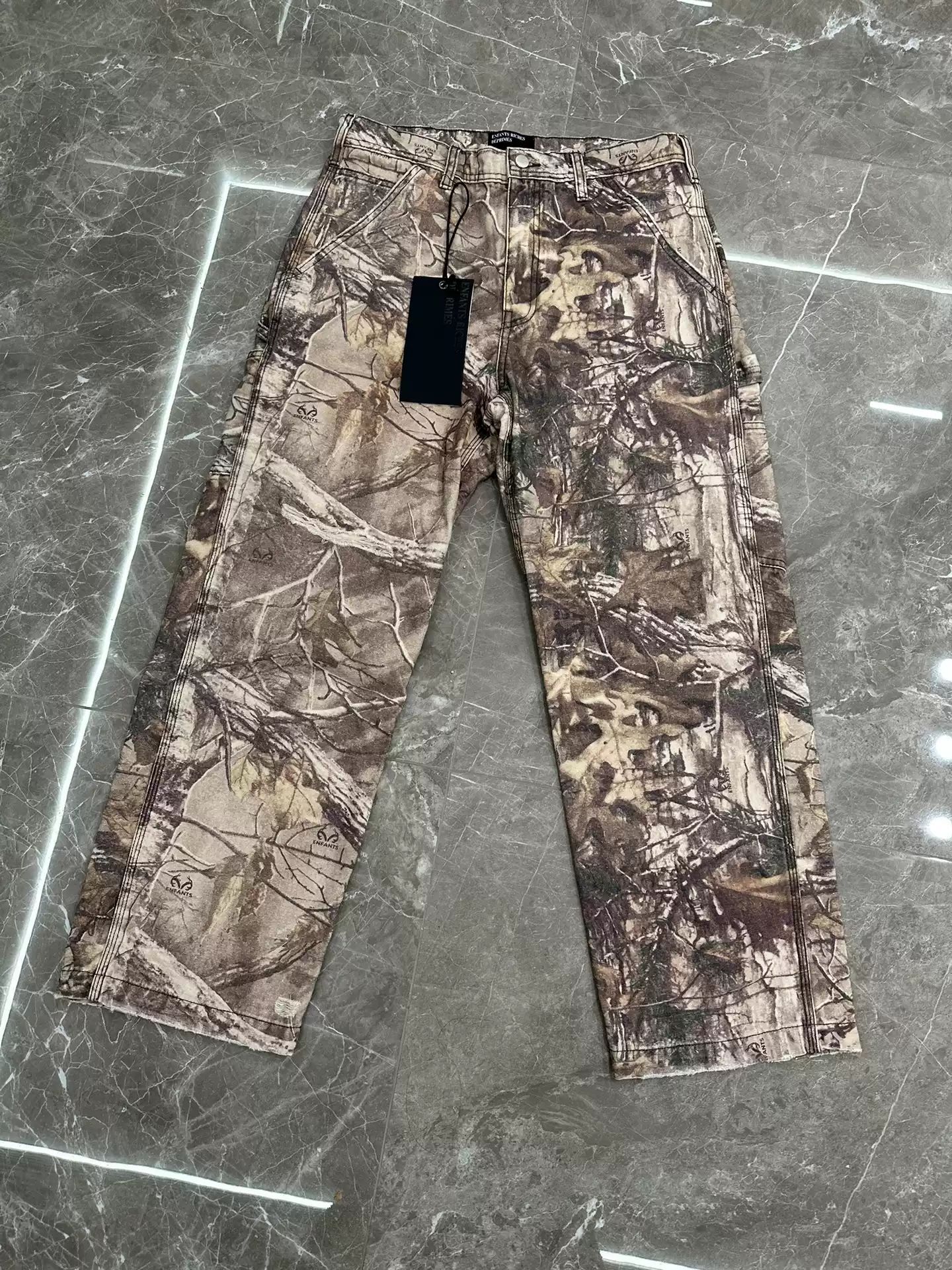 Pre-owned Enfants Riches Deprimes Erd 23aw Camouflage Work Pants In Khaki