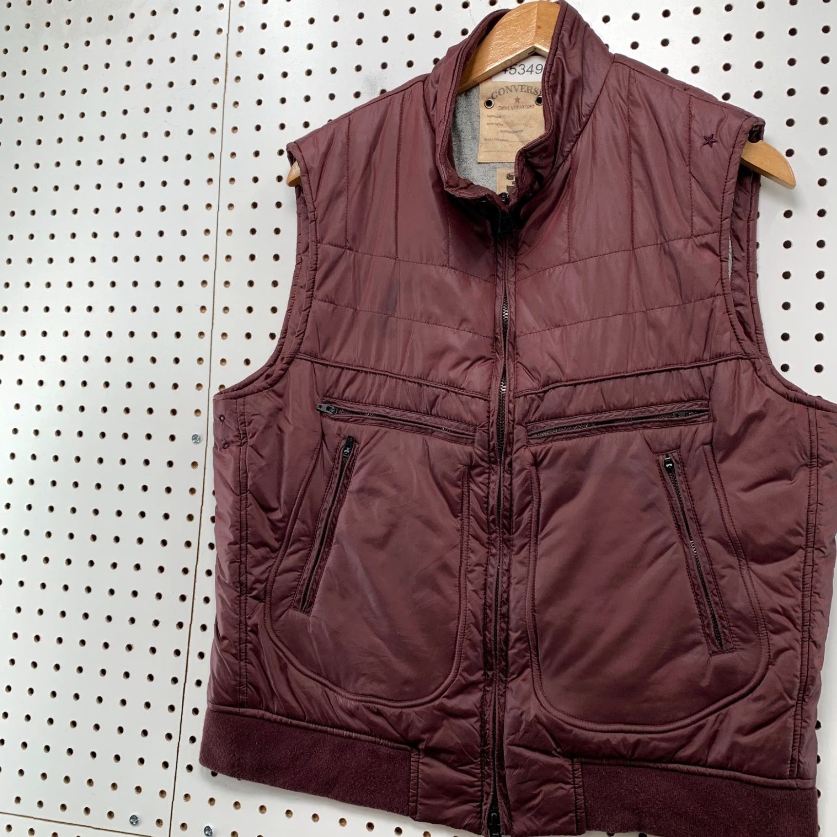 John Varvatos VINTAGE John Varvatos Converse Vest Mens L Maroon Sleeveless Insulated Size US L / EU 52-54 / 3 - 3 Thumbnail