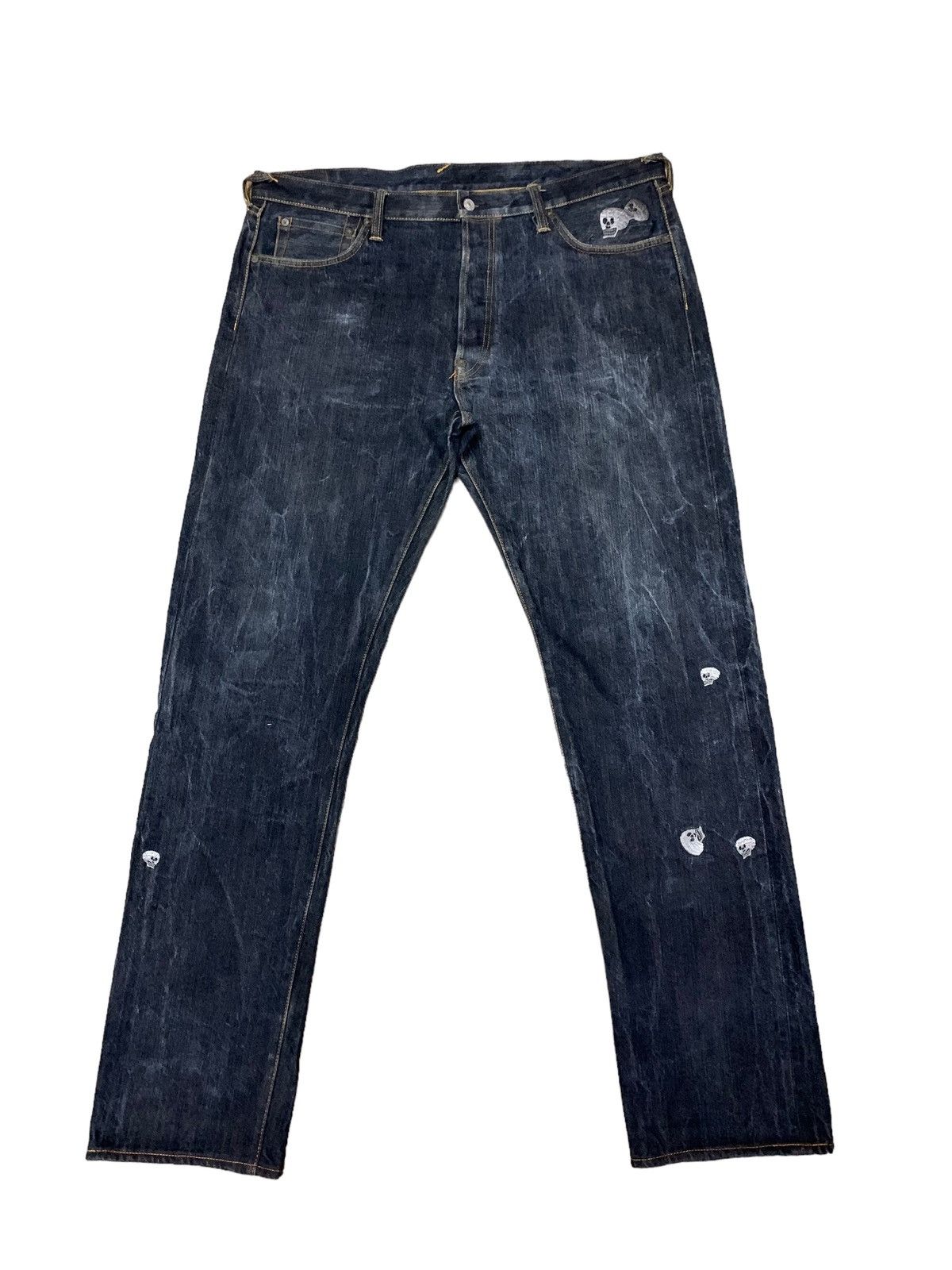 Evisu Evisu Selvedge ButtonFly Skull Embroidery Jeans Size US 40 / EU 56 - 2 Thumbnail