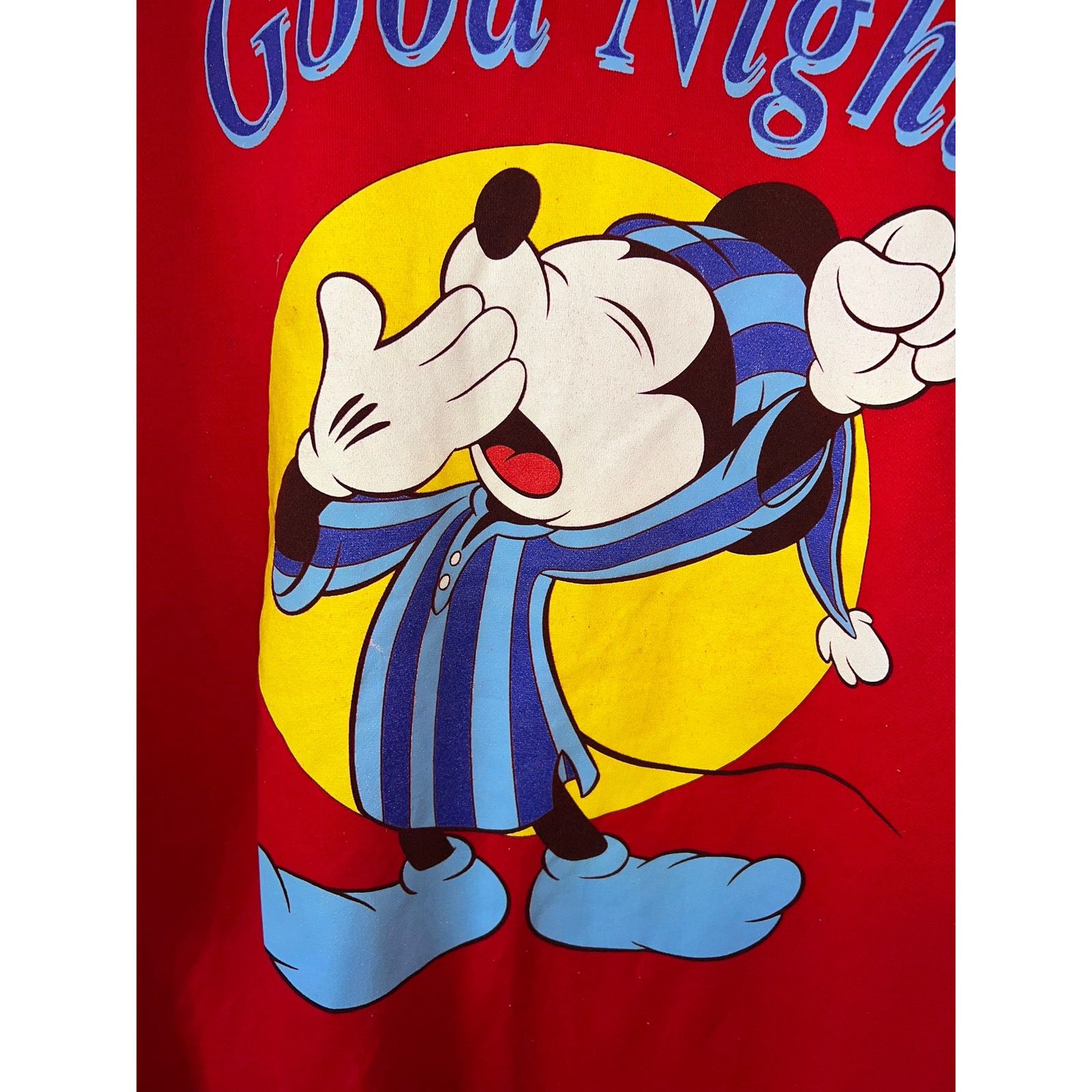 Disney Vintage Mickey Mouse Sleeper Sweatshirt Disney Good Night XL Size US XL / EU 56 / 4 - 4 Thumbnail