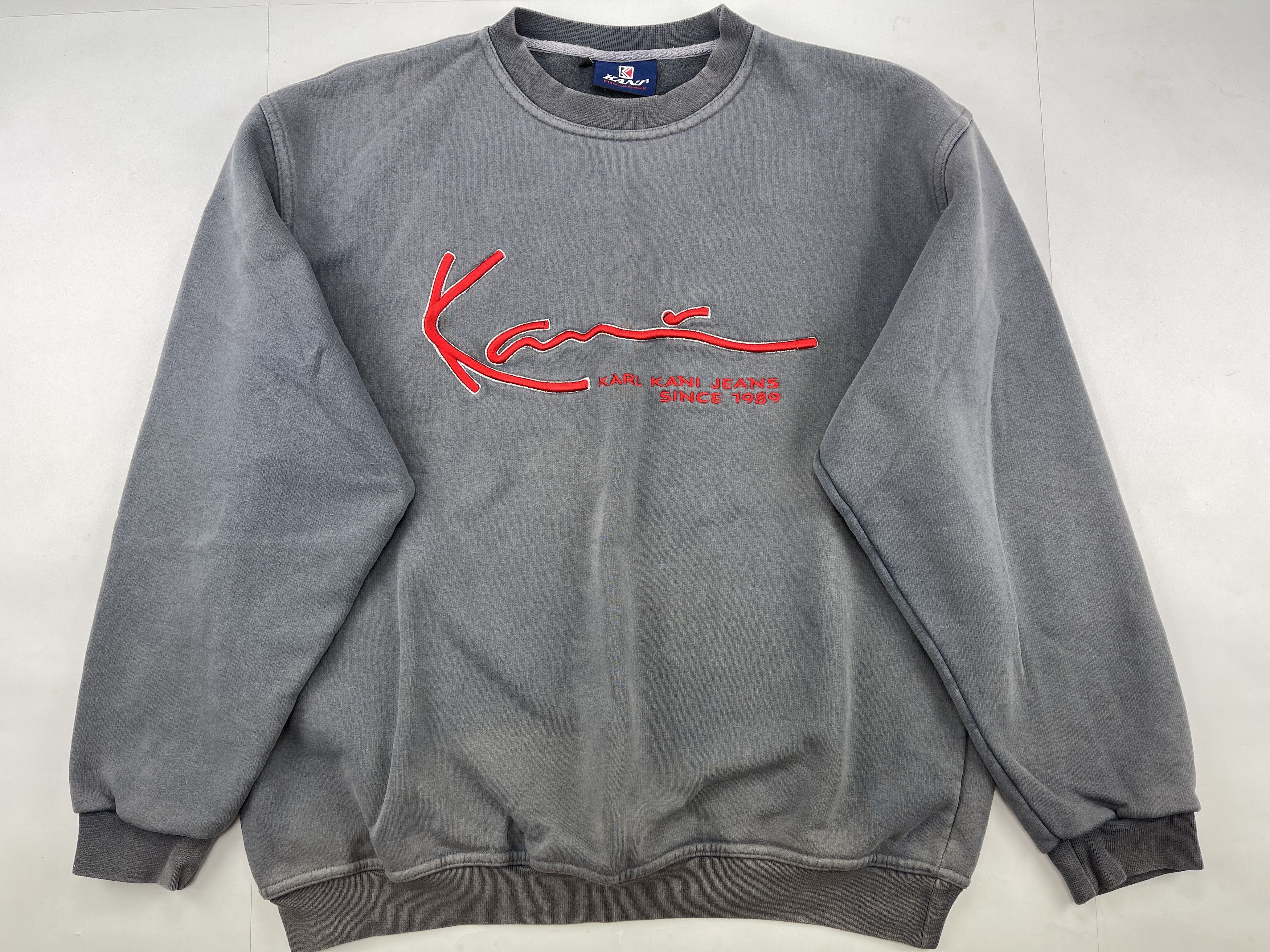 Karl Kani KARL KANI sweatshirt, gray, vintage Kani, 90s hip-hop size L Size US L / EU 52-54 / 3 - 1 Thumbnail