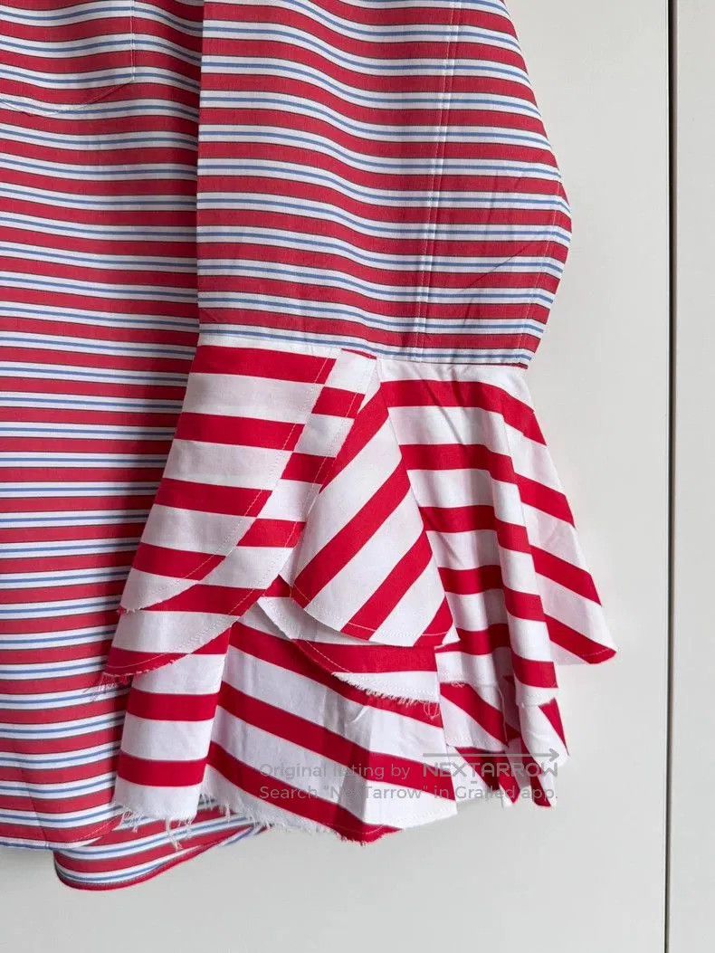 CDG Red White Stripe Shirt XS.