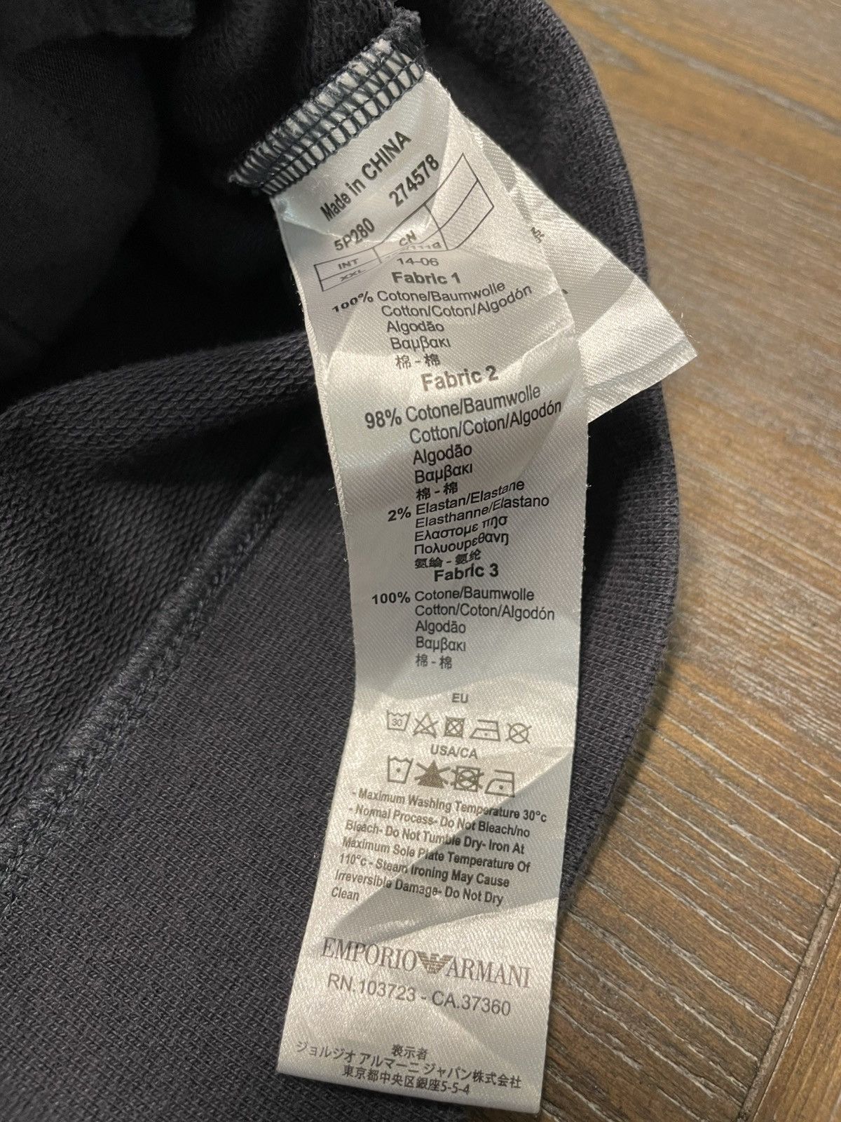Emporio Armani Emporio Armani Hoodie Size US XXL / EU 58 / 5 - 4 Thumbnail
