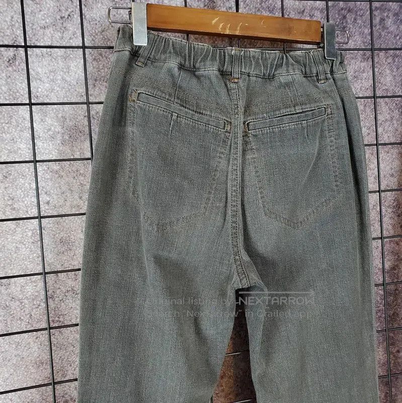 Burberry Burberry Gray Cotton Check Trousers for Women. Size 27" / US 4 / IT 40 - 8 Thumbnail