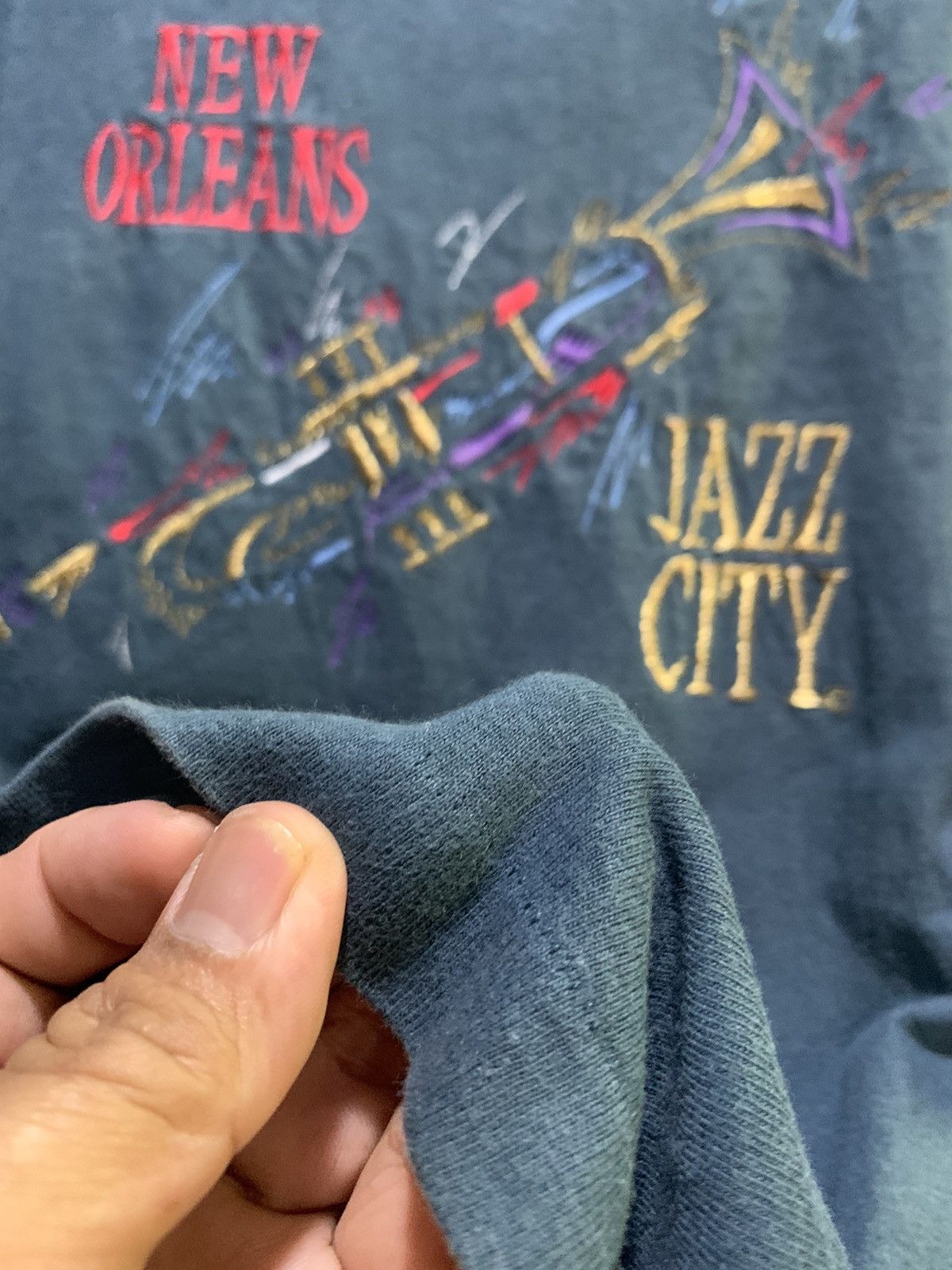 Vintage Vintage NEW ORLEANS “Jazz City” Embroidery Single Stitch tee Size US M / EU 48-50 / 2 - 5 Thumbnail