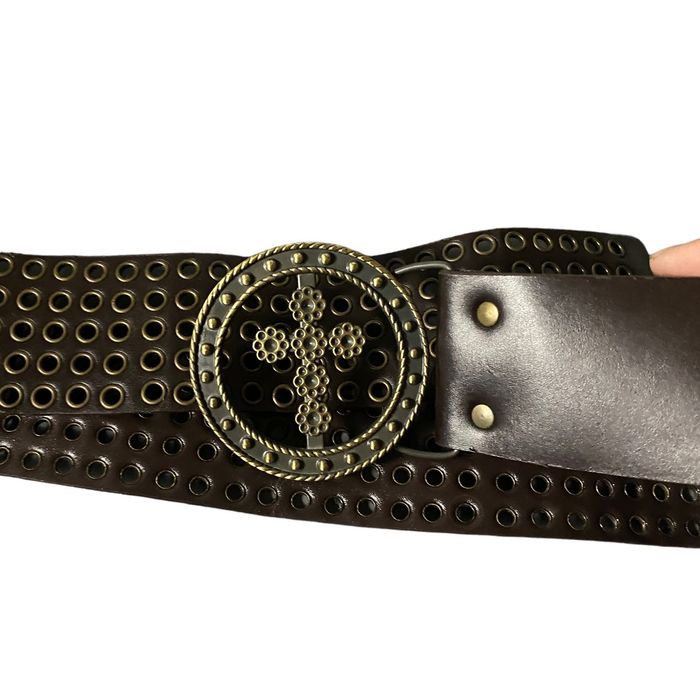 If Six Was Nine BINDINGOFFER💥 Cross Studded Belt Kmrii Style