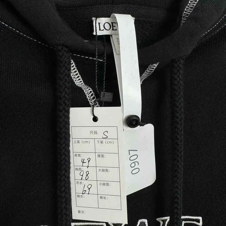 Loewe Loewe Black embroidered logo hoodie Size S / US 4 / IT 40 - 2 Thumbnail