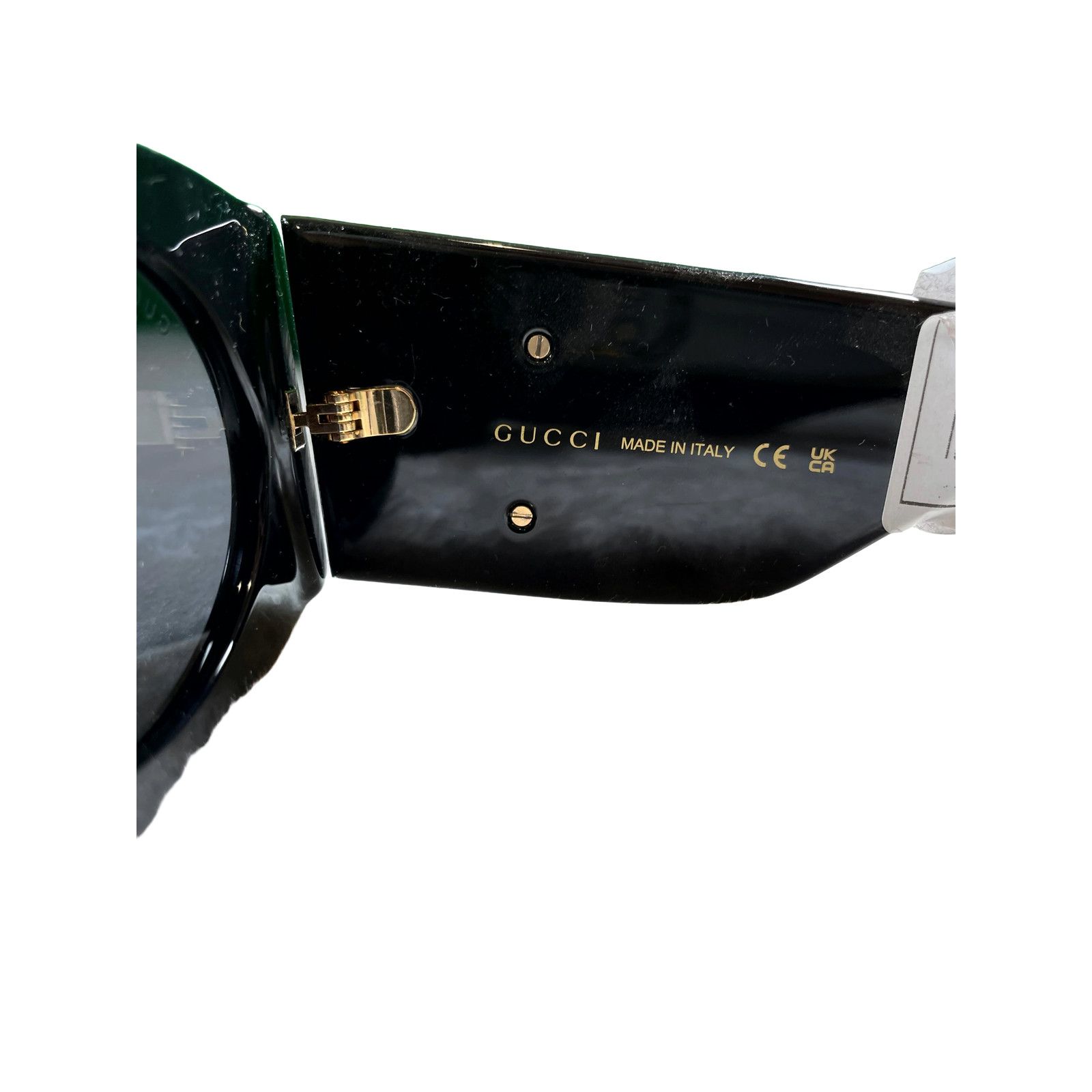 Gucci Gucci Black & Gold Sunglasses Size ONE SIZE - 5 Thumbnail