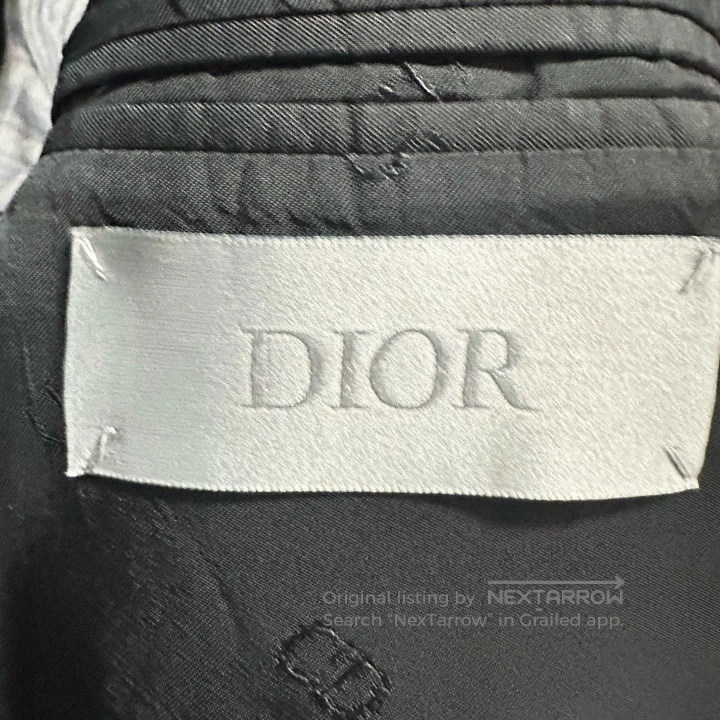 Dior black wool suit jacket with logo lining. Size US L / EU 52-54 / 3 - 5 Thumbnail