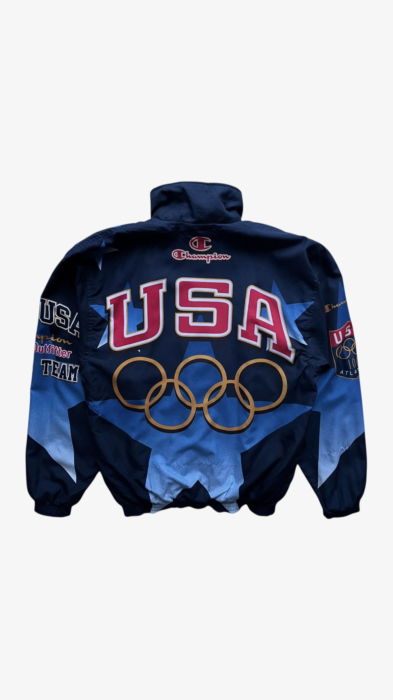 Champion Vintage 90s Men's Champion 1996 USA Olympic Team Jacket Size US S / EU 44-46 / 1 - 1 Thumbnail