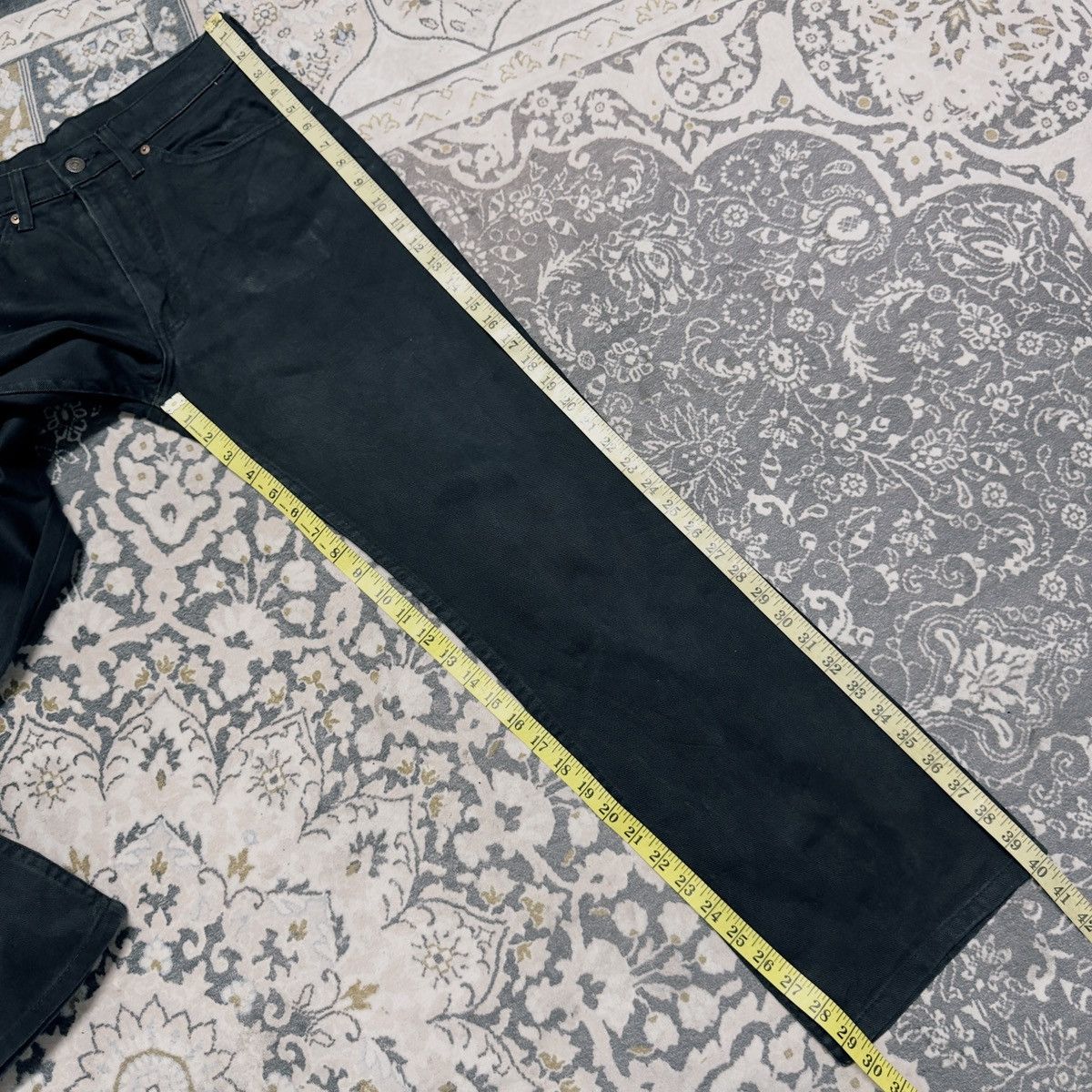 Levi's Vintage Levis 517 Black Denim Flare Jeans Hedi Slimane Size US 32 / EU 48 - 10 Thumbnail