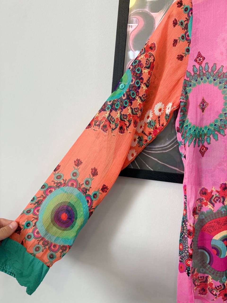 Desigual Vintage Desigual Rare Long Sleeve Bog face rap Y2K tee Size S / US 4 / IT 40 - 5 Thumbnail