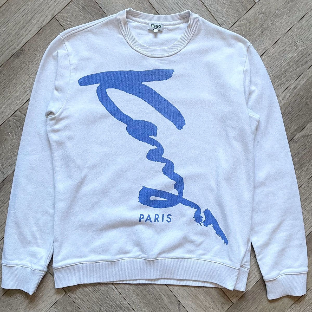 Kenzo Kenzo Paris White Spellout Sweatshirt Jumper Size US M / EU 48-50 / 2 - 4 Thumbnail