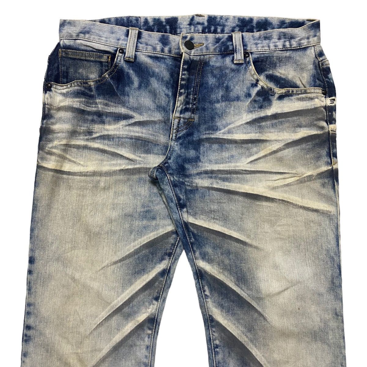 Tornado Mart Tornado Mart Acid Wash whisker Denim Wolf Cut Flare Jeans Size US 32 / EU 48 - 3 Thumbnail