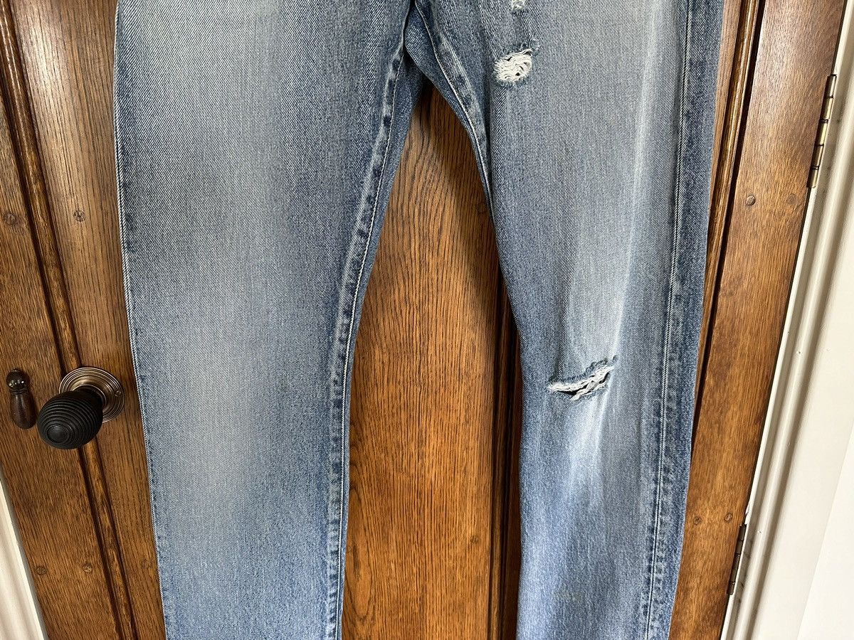 Saint Laurent Paris SS20 Saint Laurent distressed blue crash slim jeans 31 rip Size US 31 - 12 Thumbnail