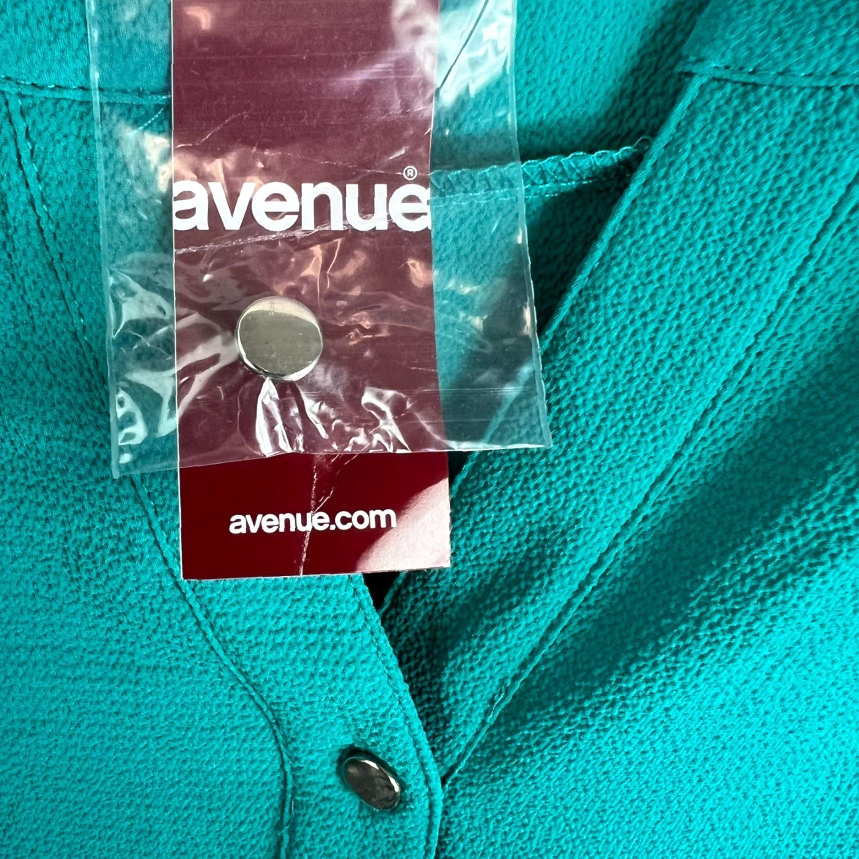 Avenue Avenue Tunic Shirt Women 1X Seafoam Green Long Sleeve Button Accent Bohemian 1X Plus Size Womens Size XL / US 12-14 / IT 48-50 - 6 Thumbnail