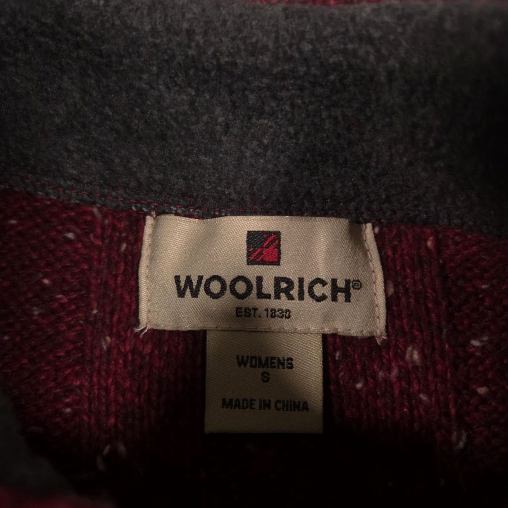 Vintage Woolrich Sweater Vest Womens Small Red Full Zip Mock Neck Ruby Heather Knit Vest Geometric Embroidered Zipper Size S / US 4 / IT 40 - 6 Thumbnail