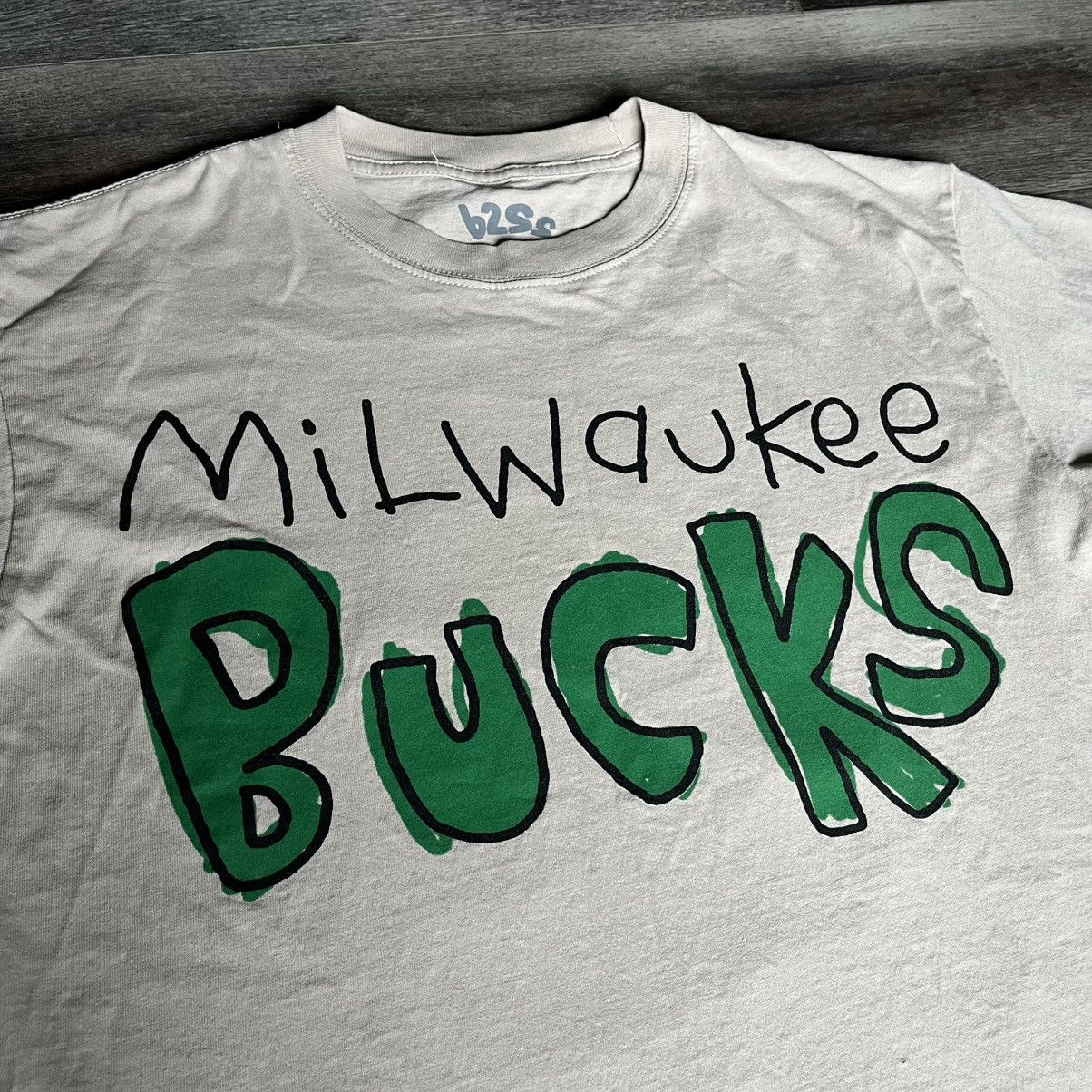 NBA × Vintage NBA Lab x Back 2 School Special B2SS Milwaukee Bucks T Shirt Size US M / EU 48-50 / 2 - 3 Thumbnail