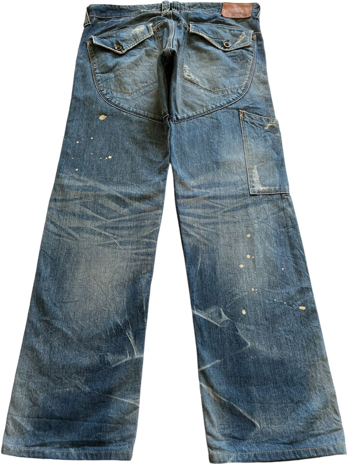 Japanese Brand Vintage Japanese Brand Acid Wash Carpenter Baggy Jeans Size US 34 / EU 50 - 2 Thumbnail