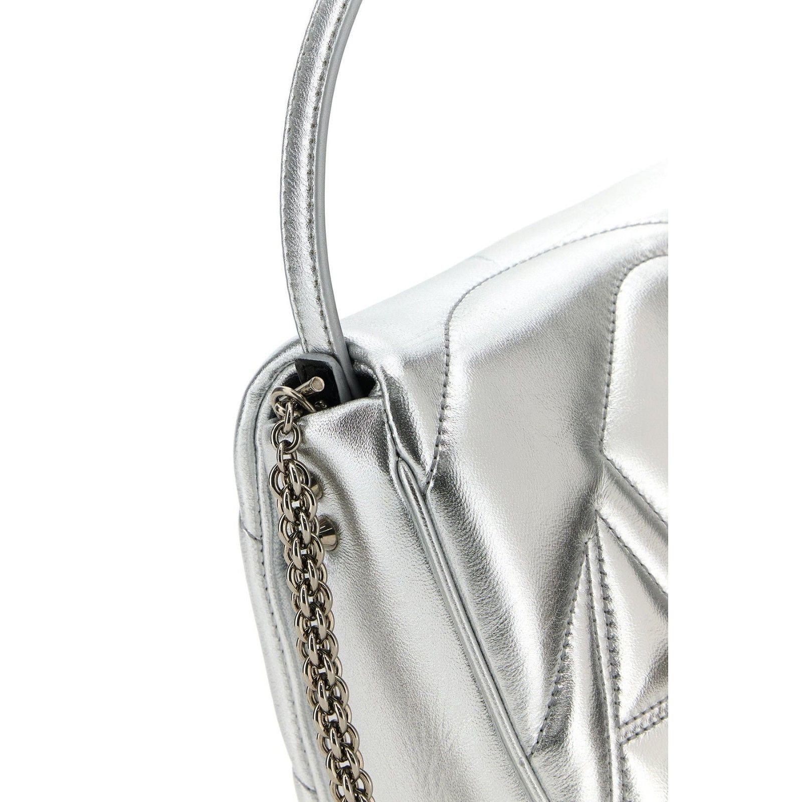 Alexander McQueen ALEXANDER MCQUEEN Seal Small Gray/Silver Shoulder Bag New & Size ONE SIZE - 4 Thumbnail