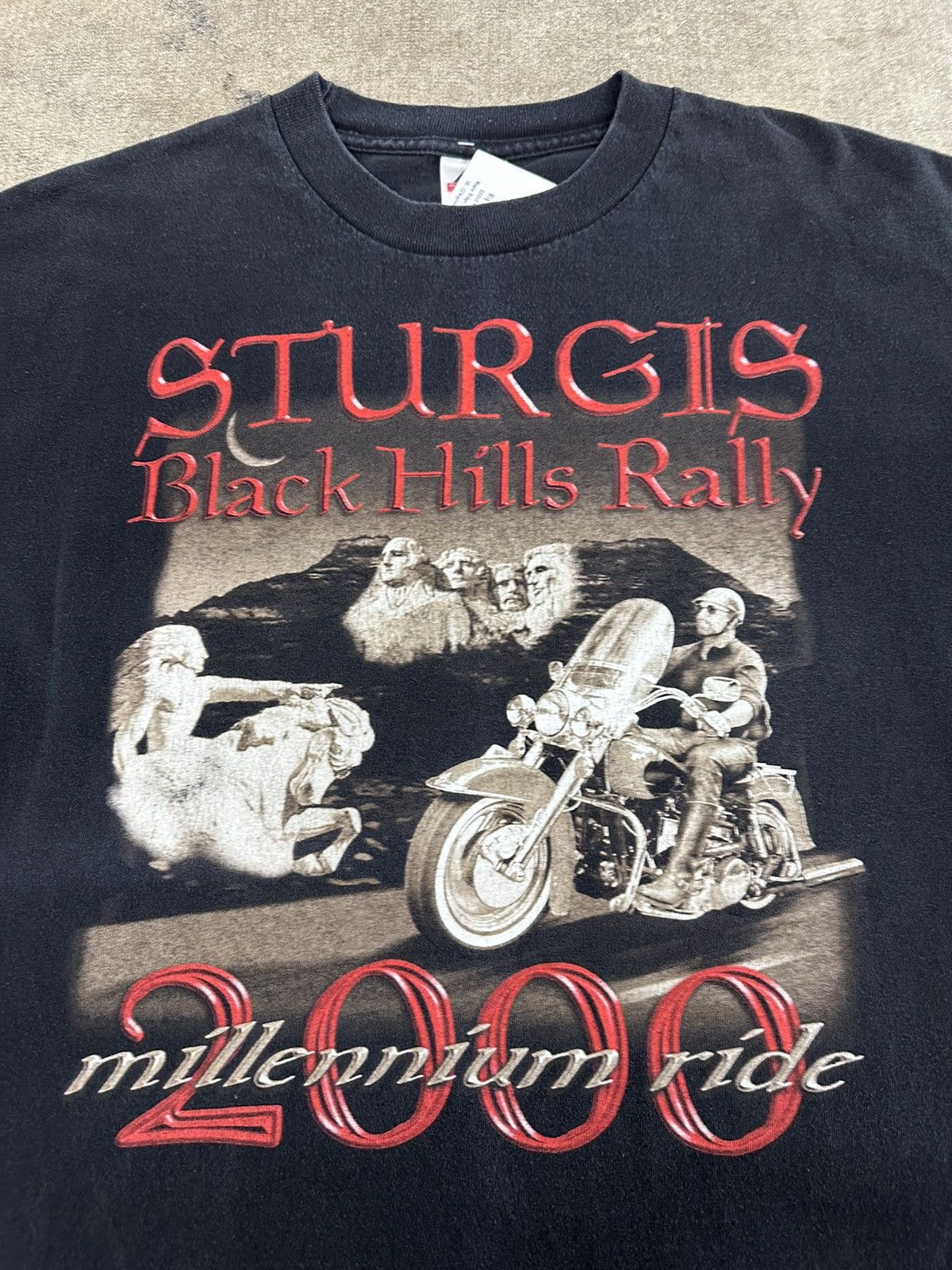 Harley Davidson × Vintage Vintage 2000 Sturgis Black Hills Rally Biker T-Shirt Size US L / EU 52-54 / 3 - 4 Thumbnail