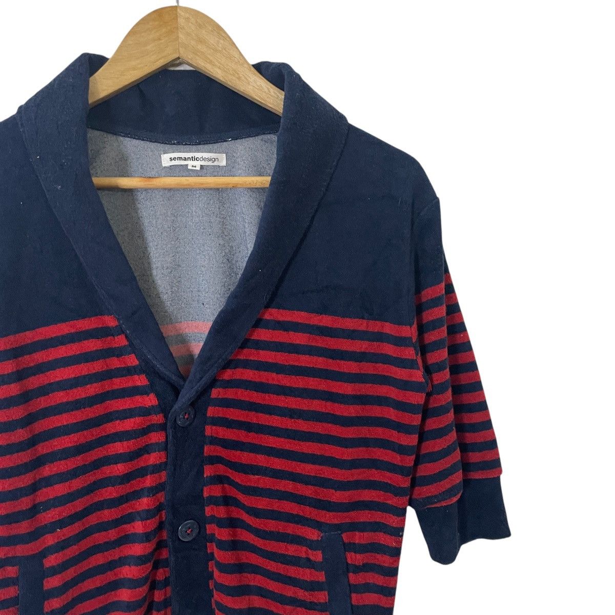 Japanese Brand Vintage Sematic Design Cardingan Size L / US 10 / IT 46 - 4 Thumbnail
