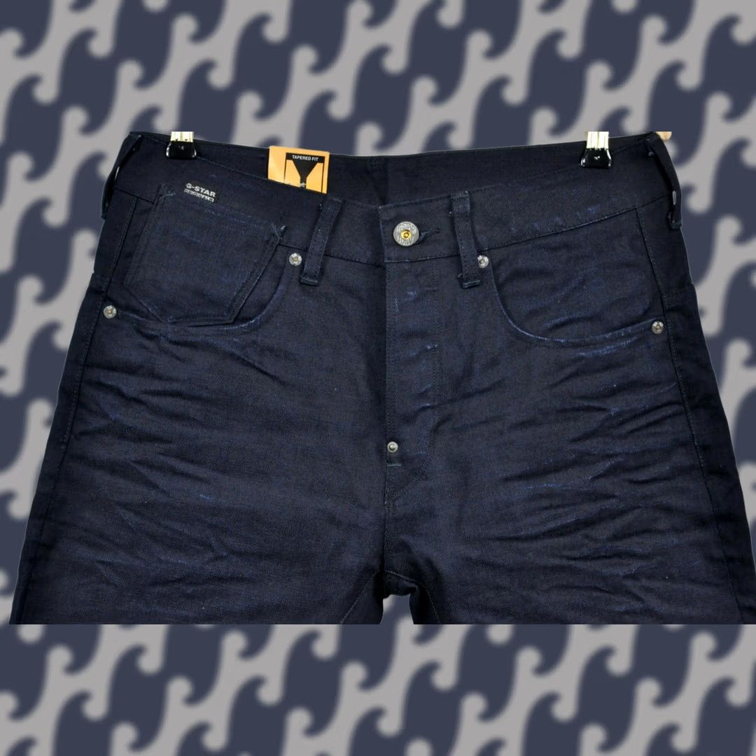 G-Star G-Star A Crotch Tapered Jeans Mens W30/L34 Blue Denim 5-Pocket Classic Regular Fit 100% Cotton Raw Wash - G-Star RAW Size US 30 / EU 46 - 1 Thumbnail
